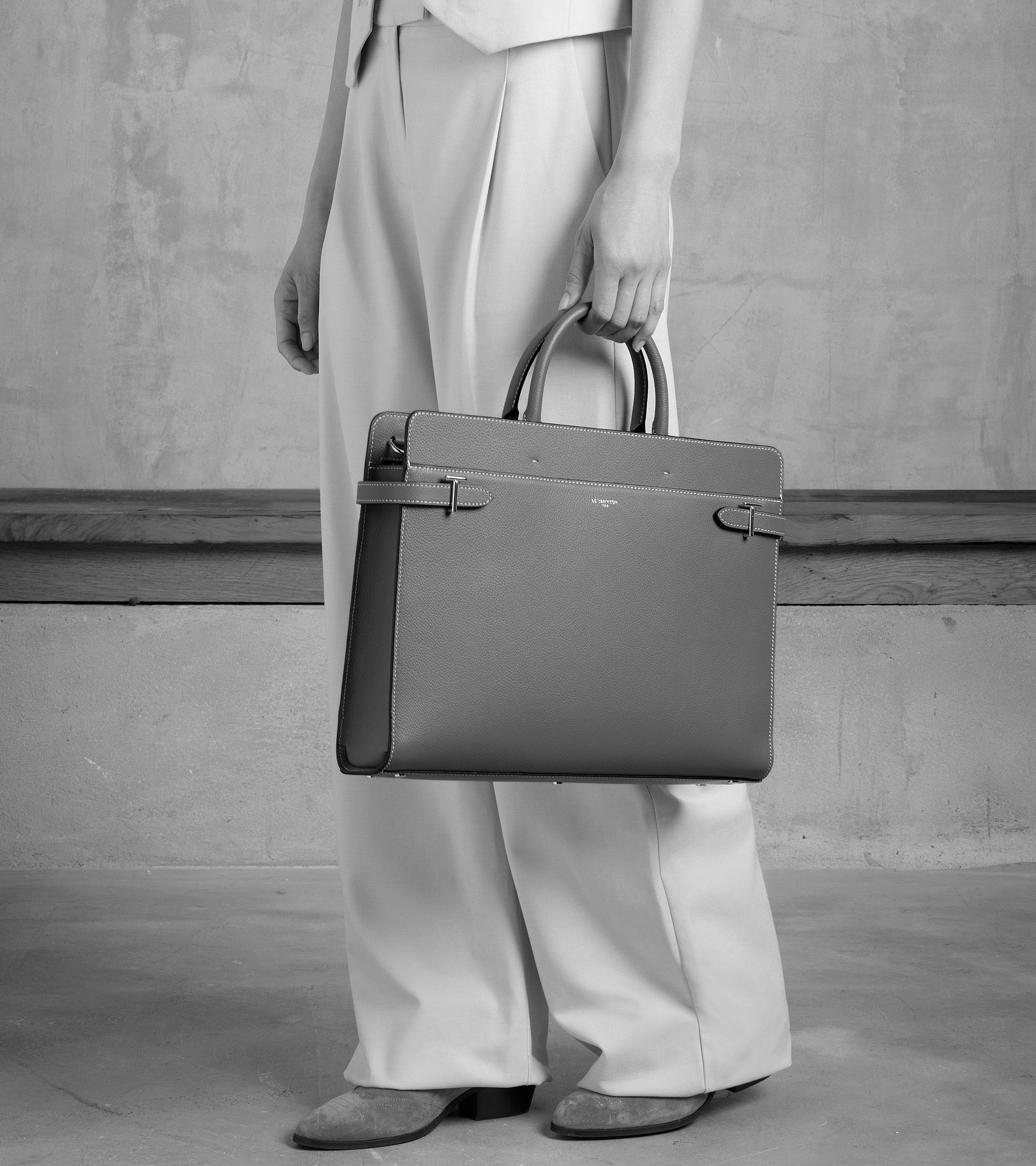 Emilie 15" briefcase in leather