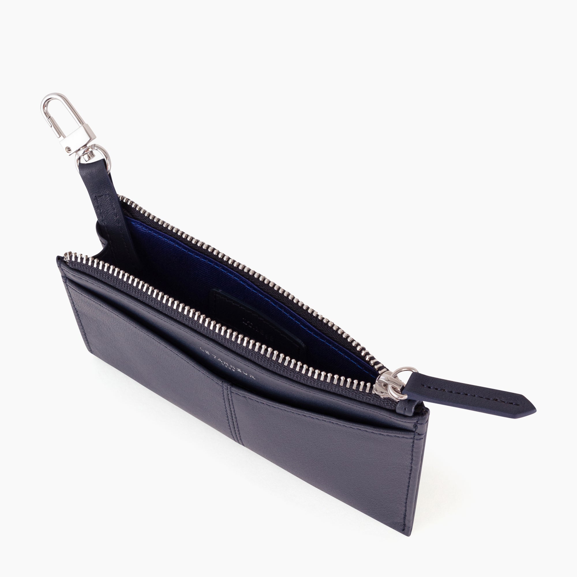 Charlotte smooth leather zip key case