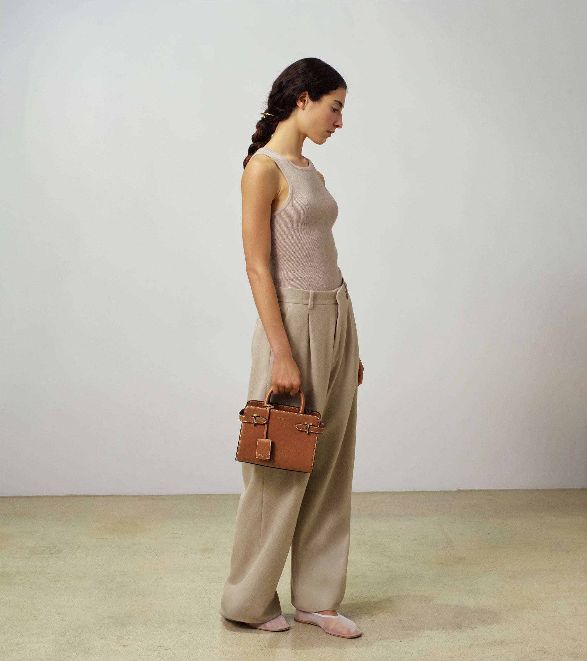 Emilie small handbag in grained leather