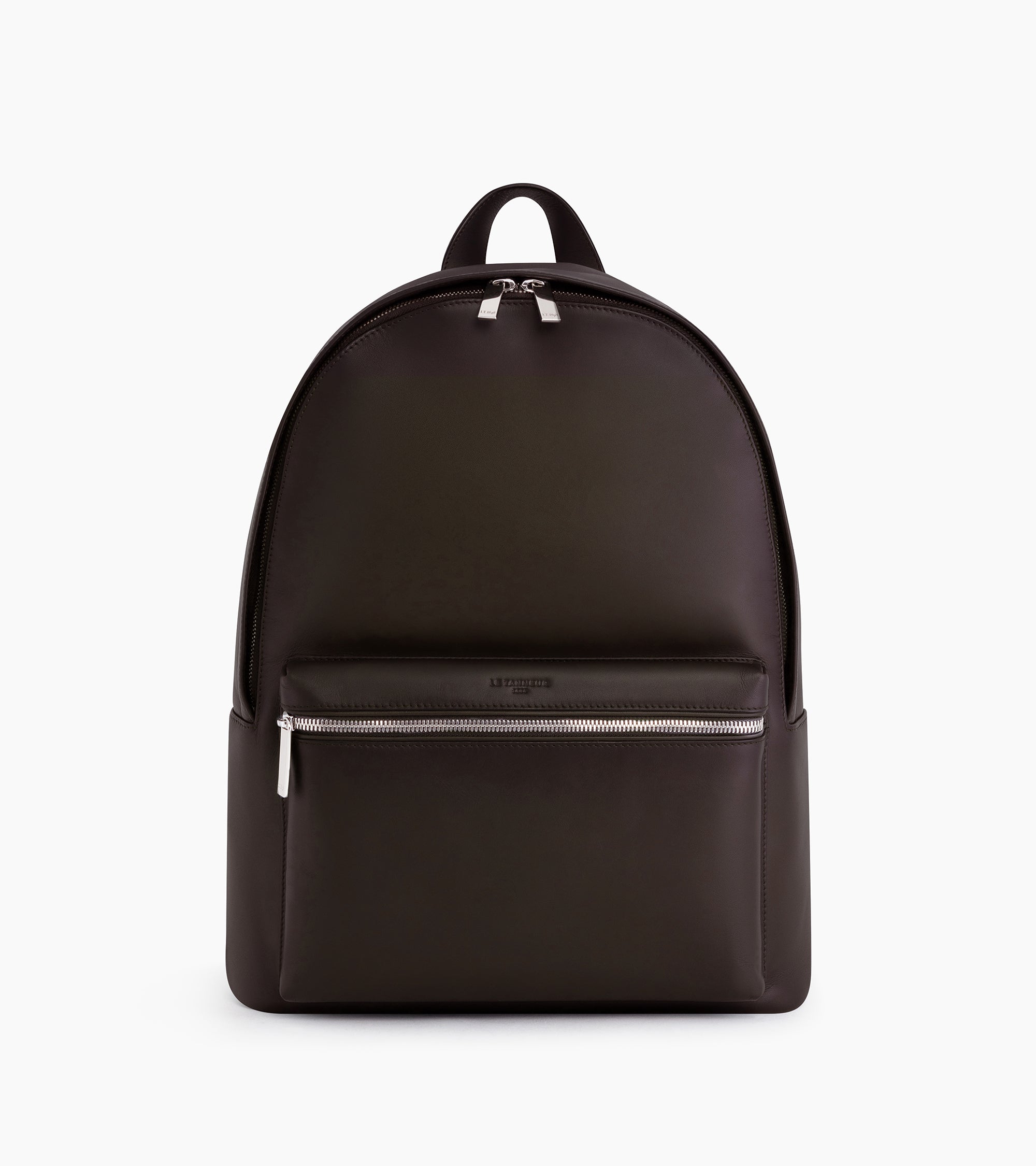 Albert zipped backpack in smooth leather