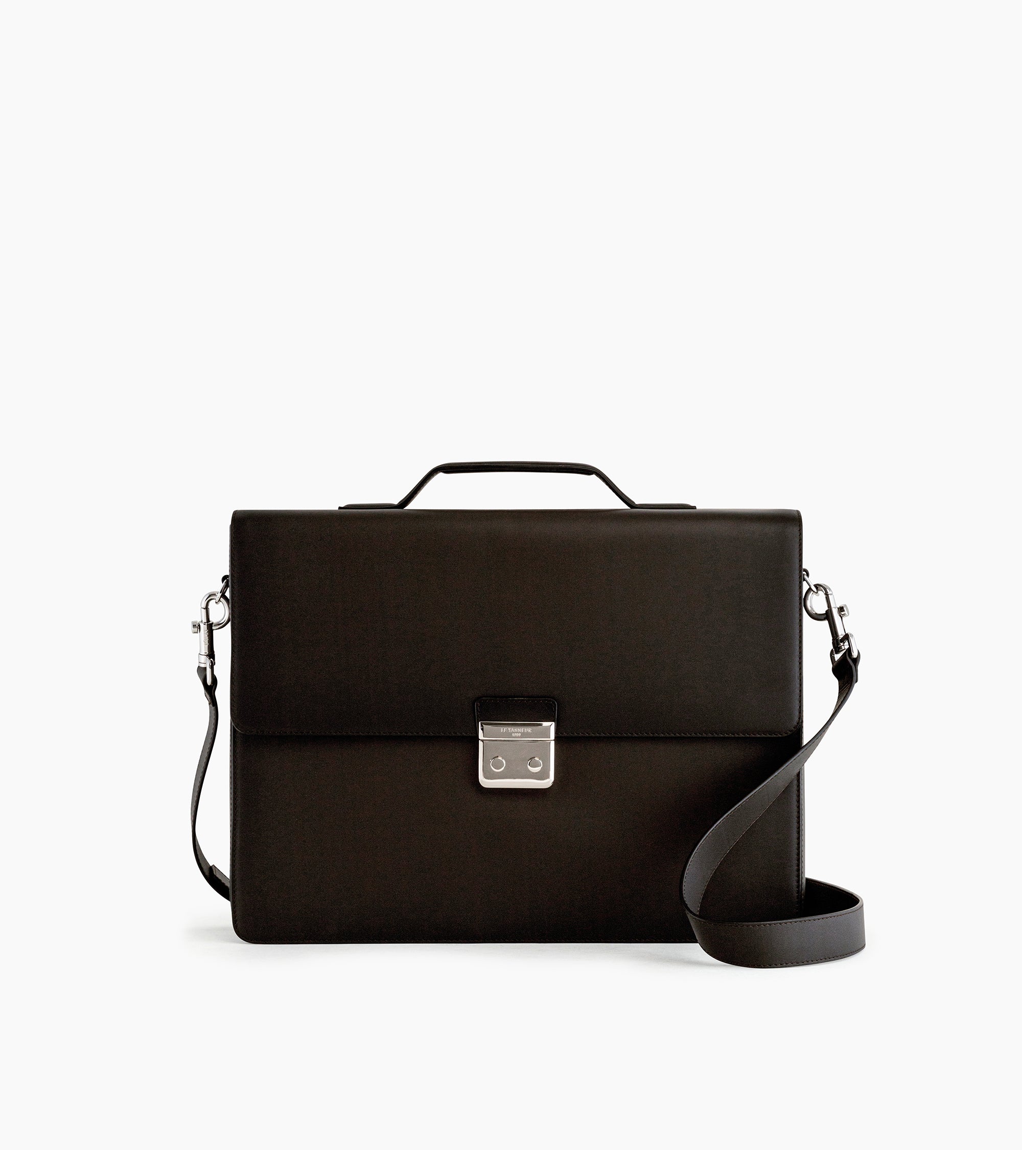 Albert 1 gusset briefcase in smooth leather