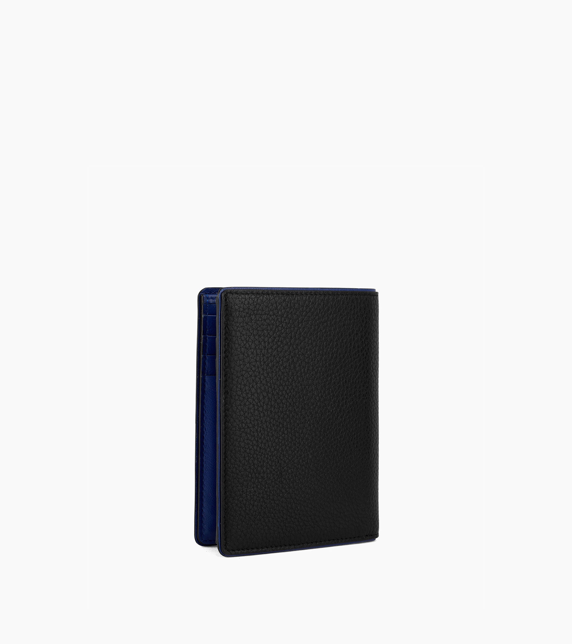 Augustin vertical zipped wallet in grained leather