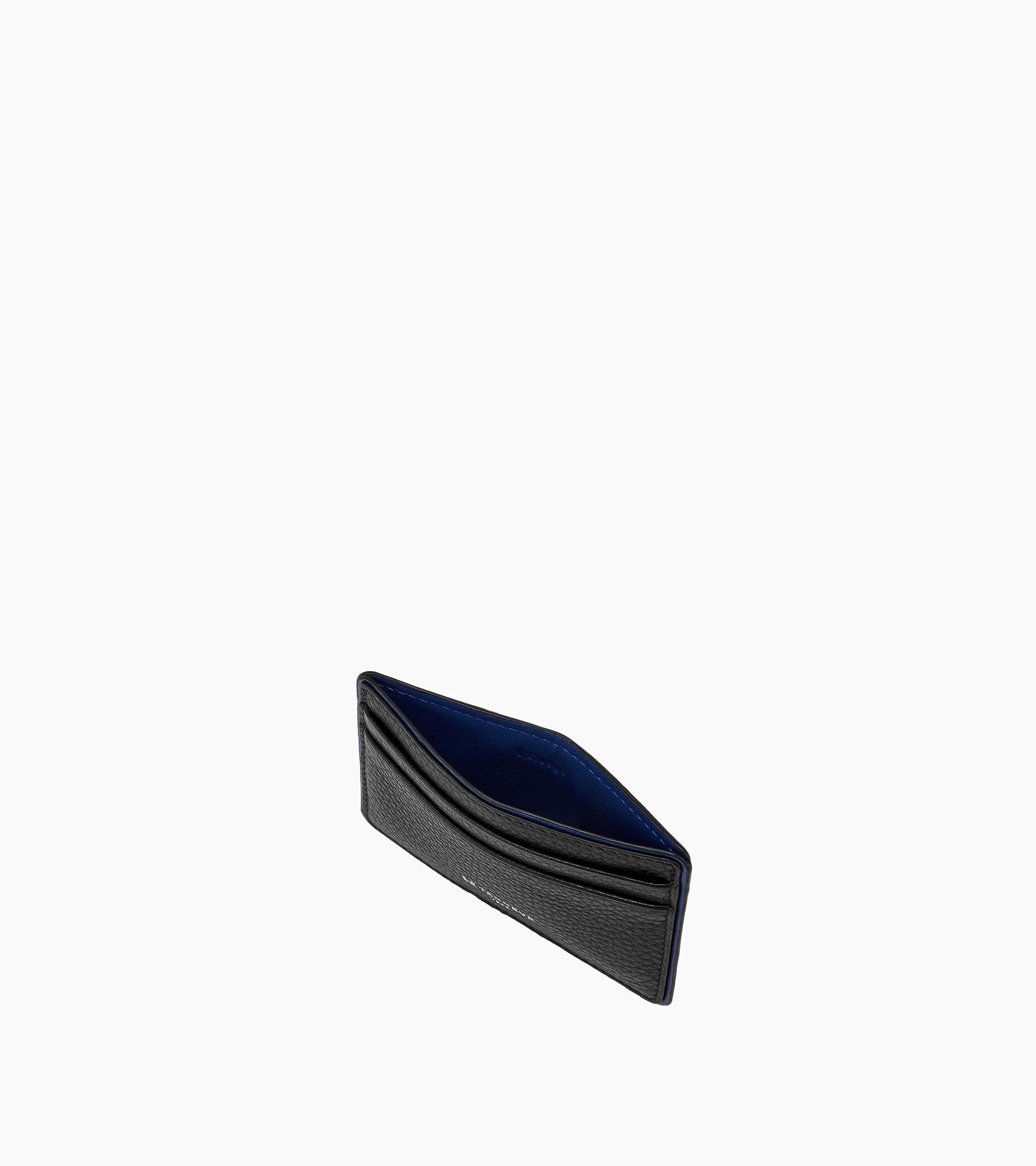 Augustin card holder in grained leather