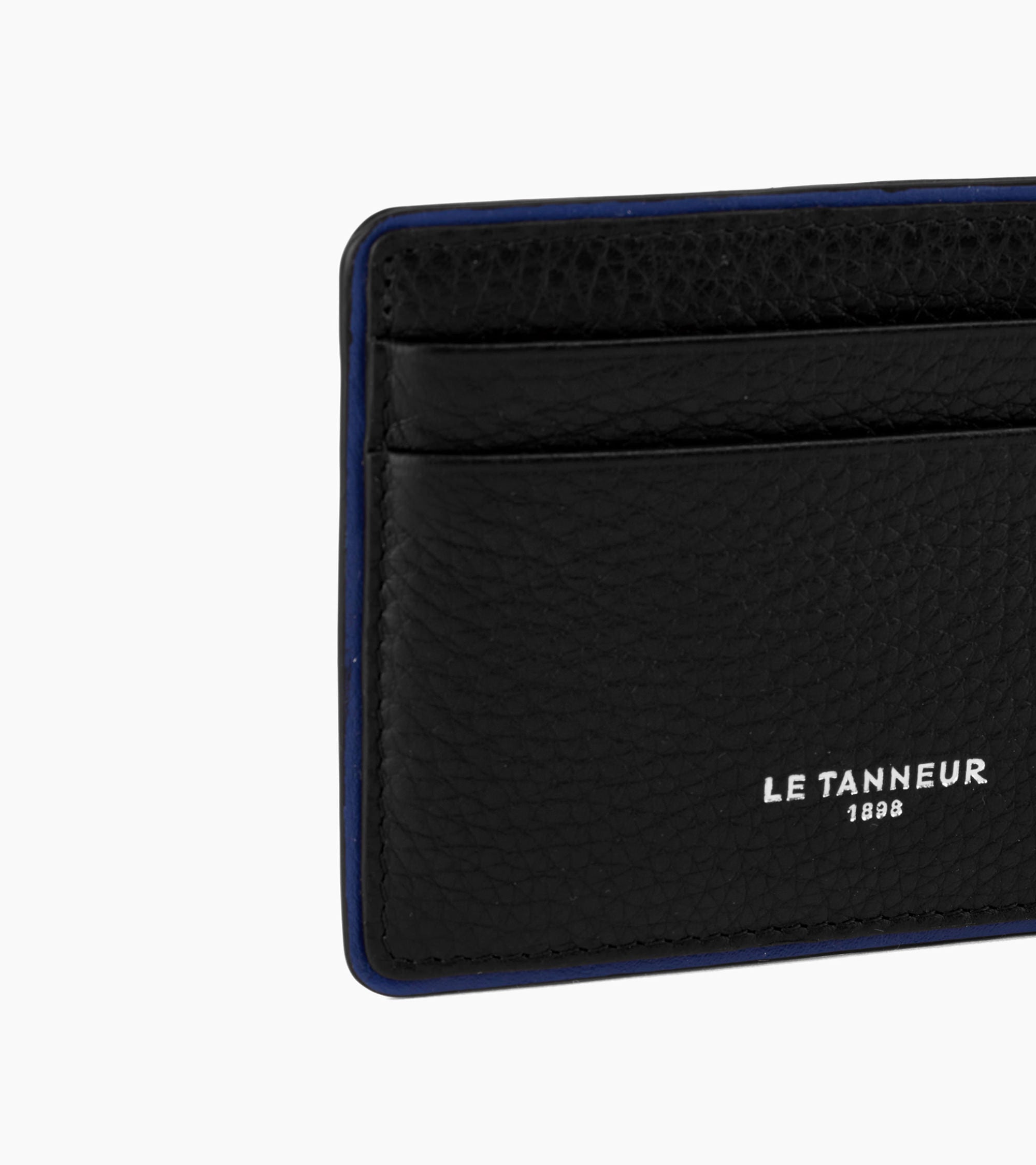 Augustin card holder in grained leather