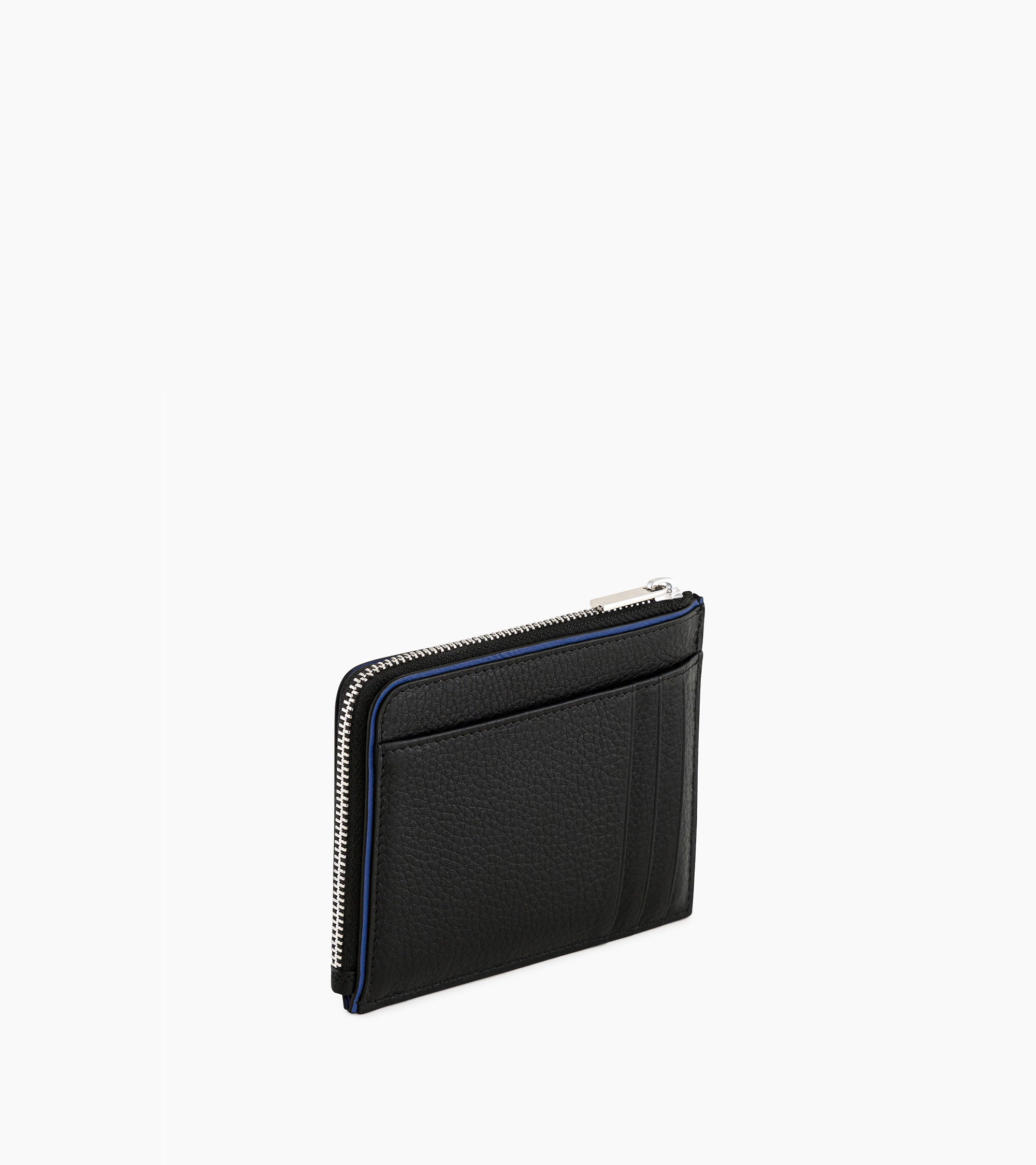 Augustin L-zip card holder in grained leather