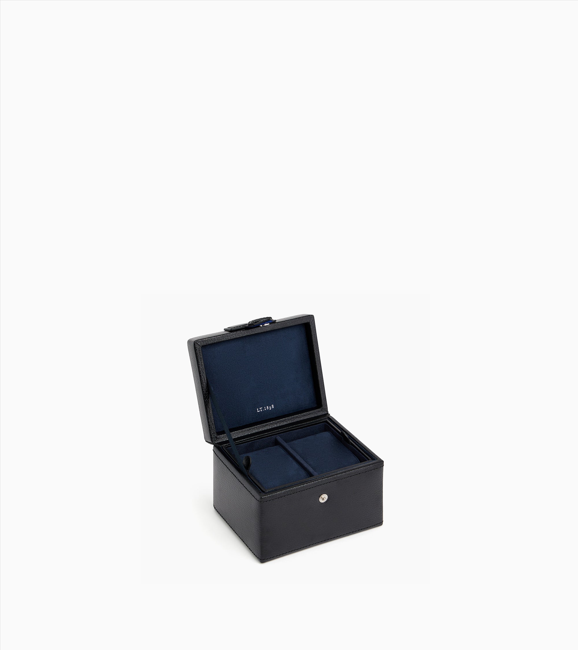 2-watch and cufflink box in leather