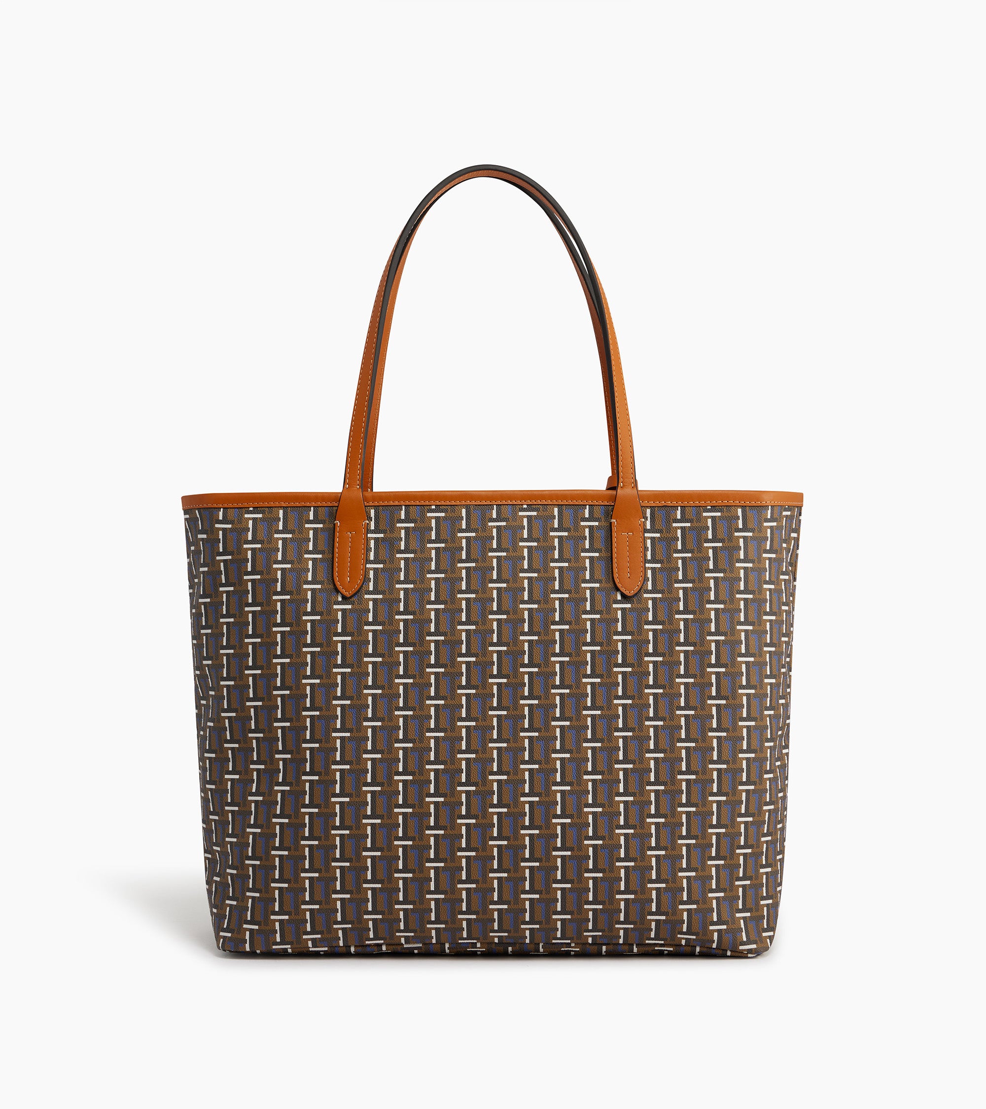 Camille large, horizontal tote bag in coated canvas