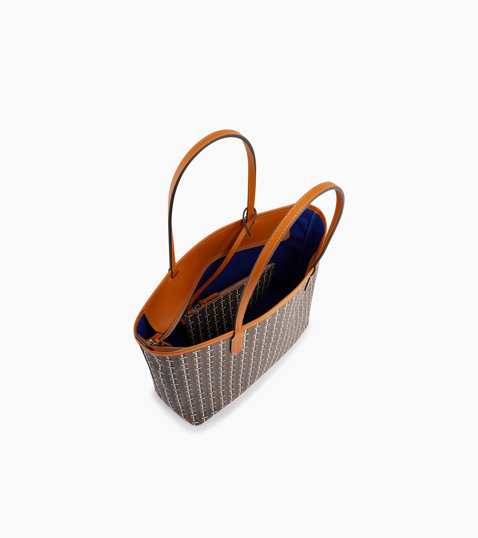 Camille large, horizontal tote bag in coated canvas