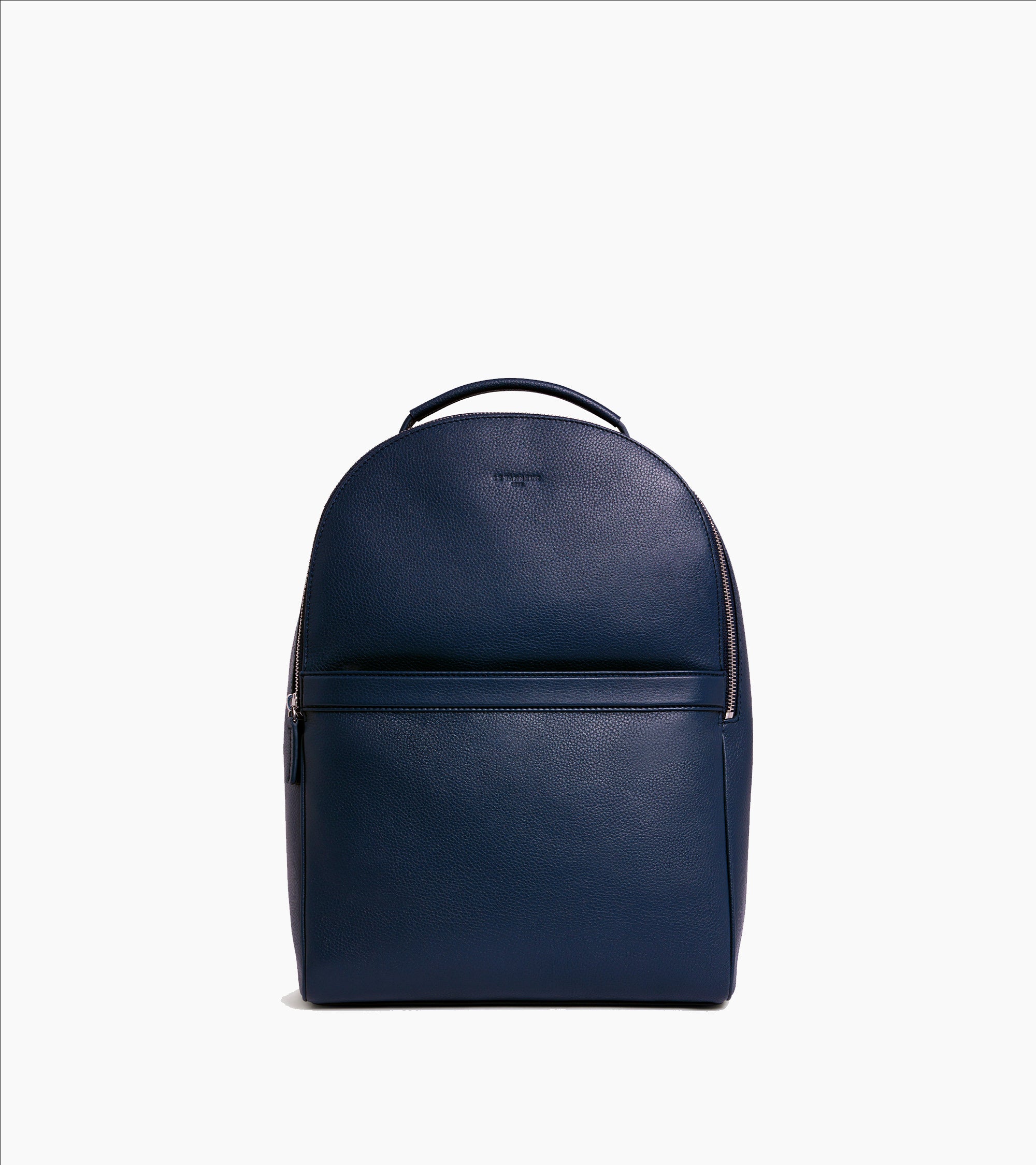 Charles zippered backpack in grained leather