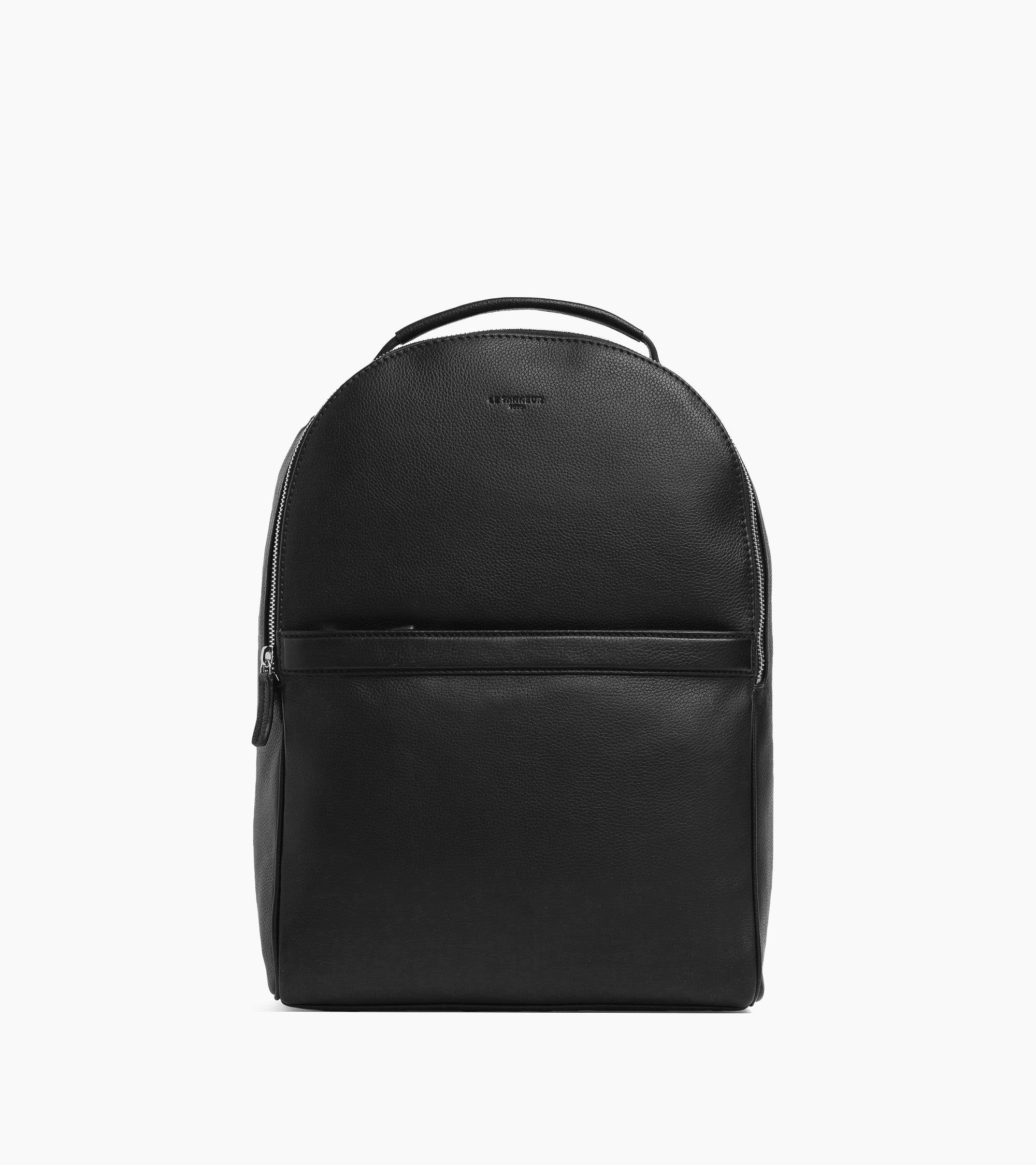 Charles zipped backpack in grained leather