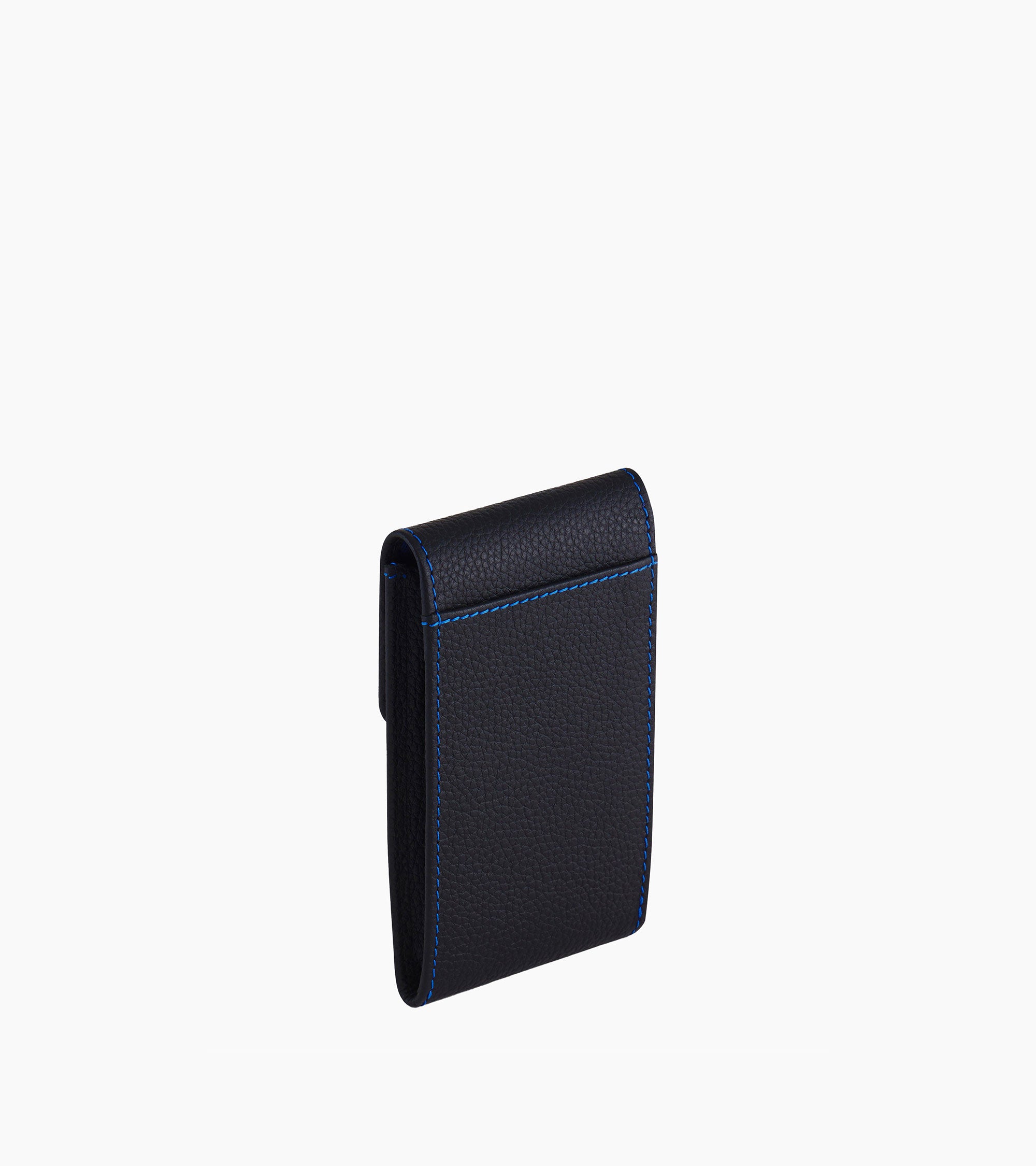 Charles key case with flap closure in grained leather