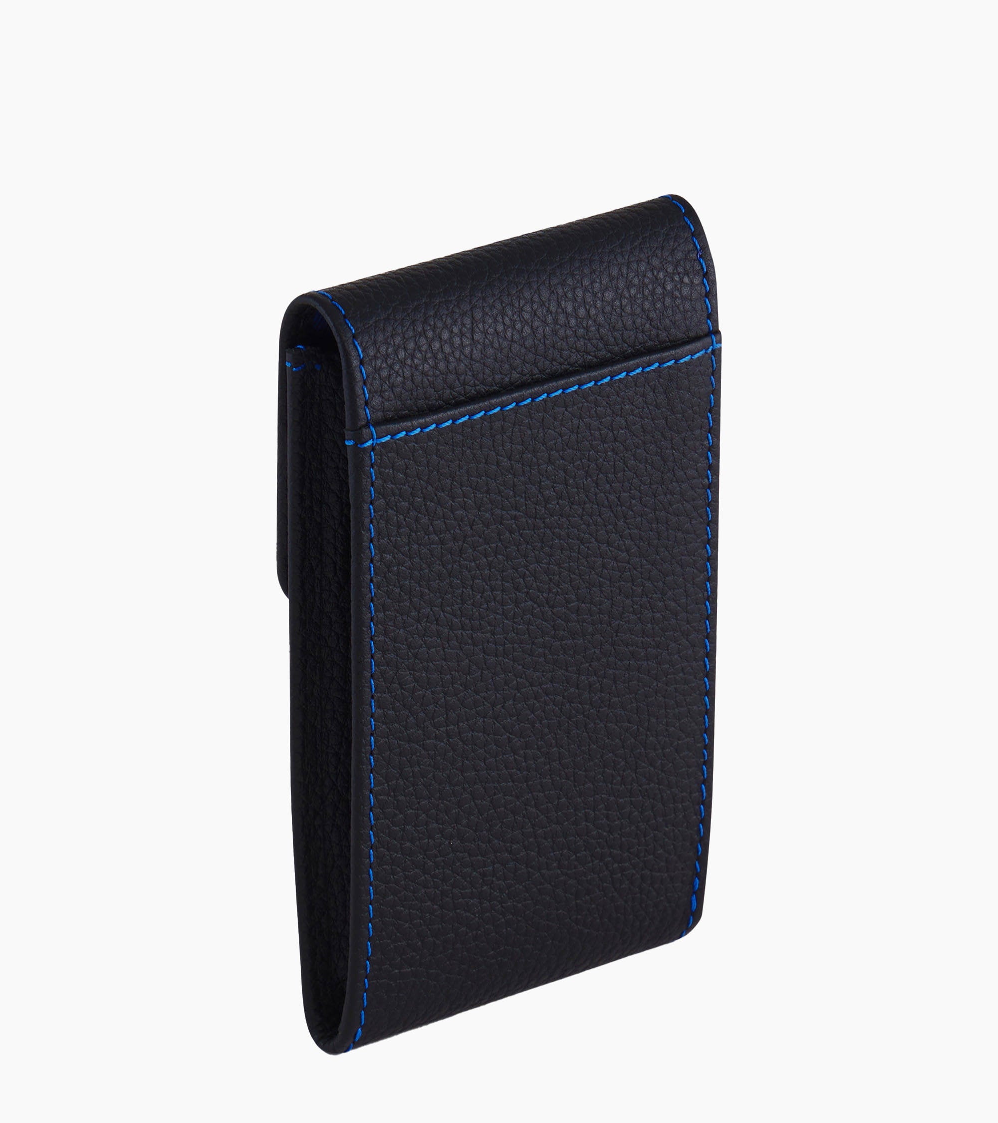 Charles key case with flap closure in grained leather