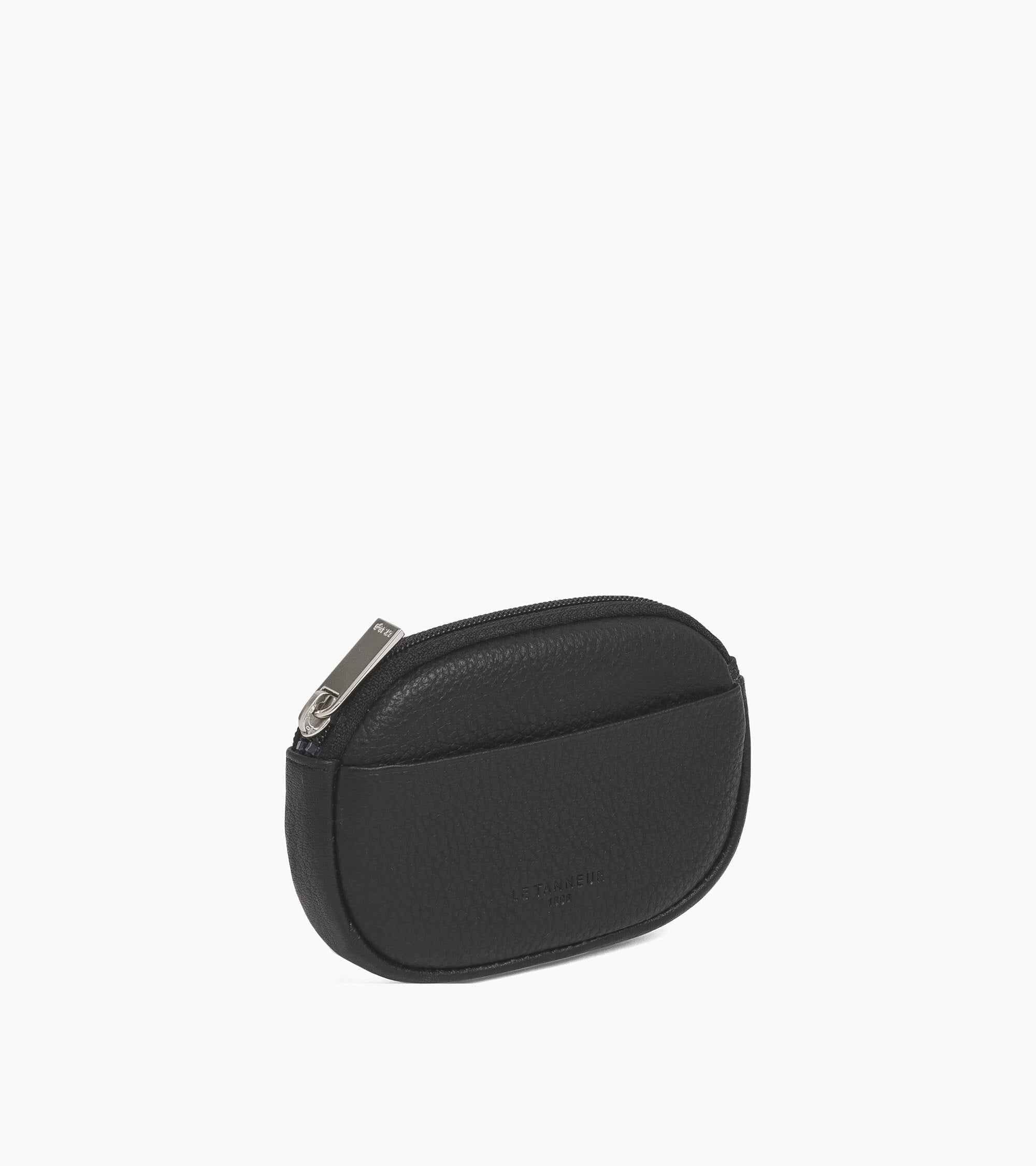 Charles zipped coin purse in grained leather