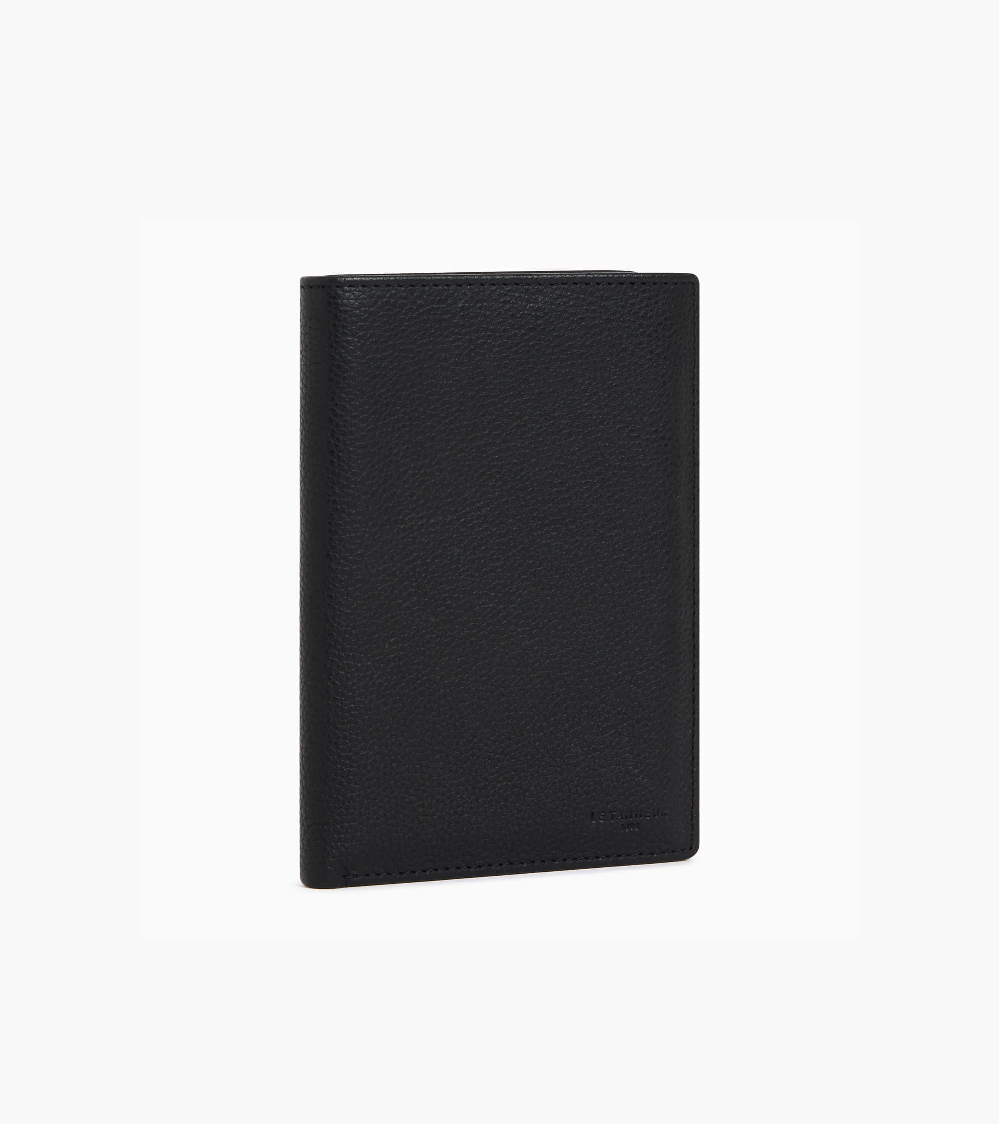 Charles zipped pocket wallet in grained leather