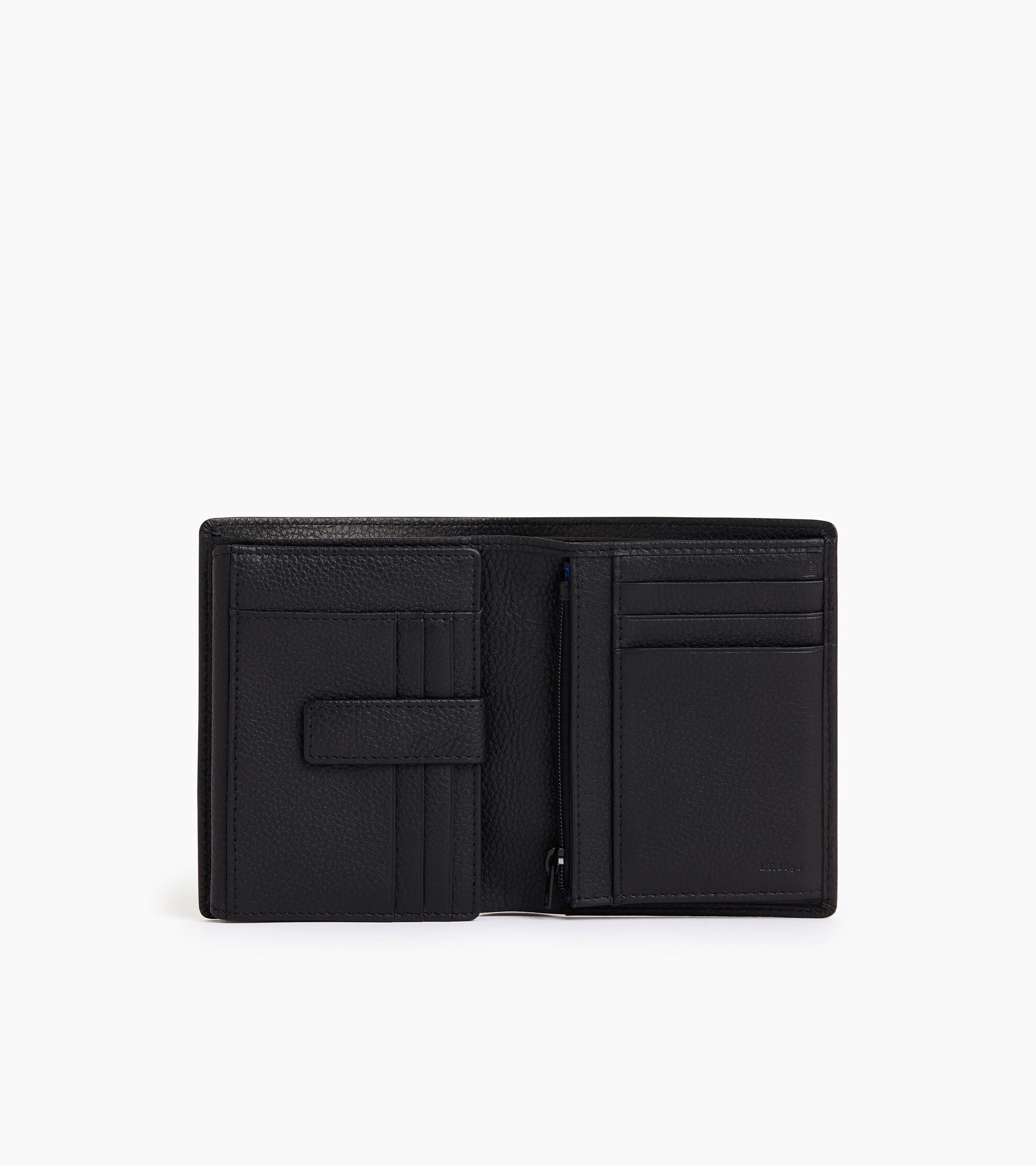Charles adjustable flexible wallet in grained leather
