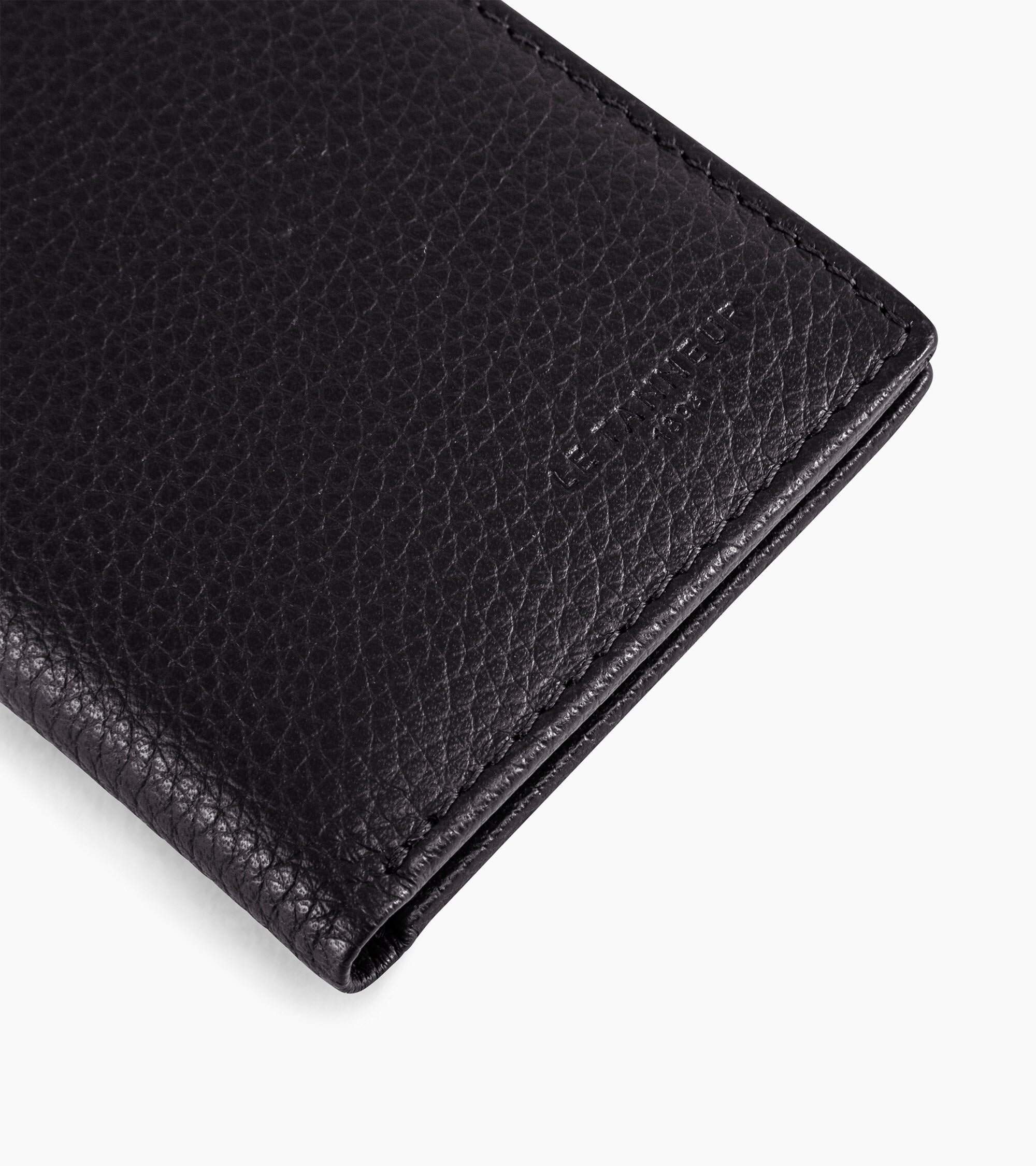 Charles small card holder in grained leather