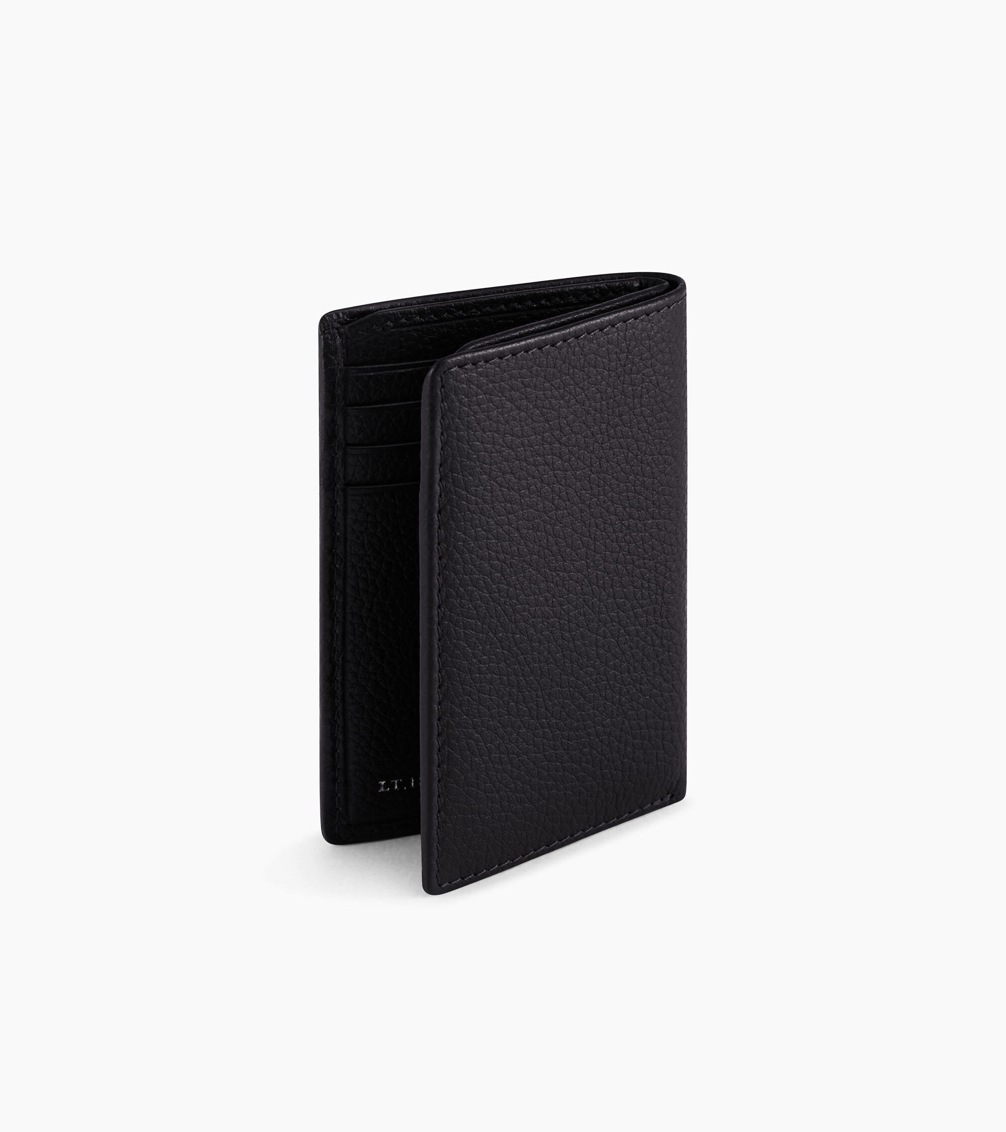 Charles small card holder in grained leather