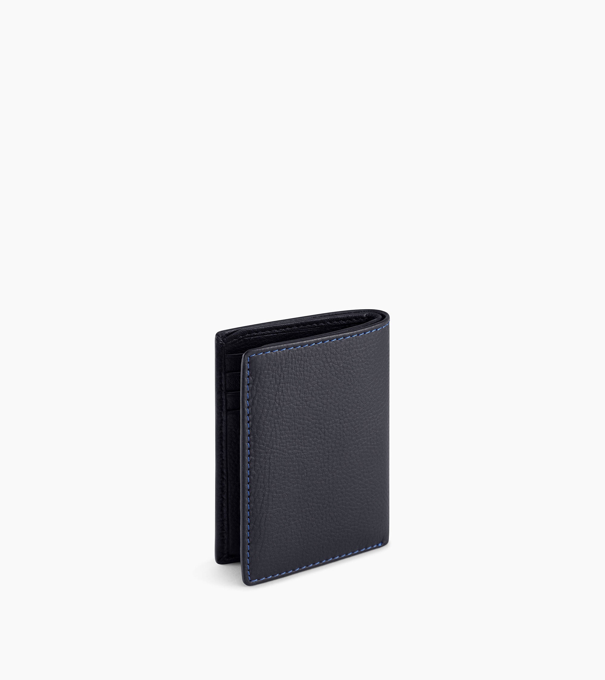 Charles small card holder in grained leather