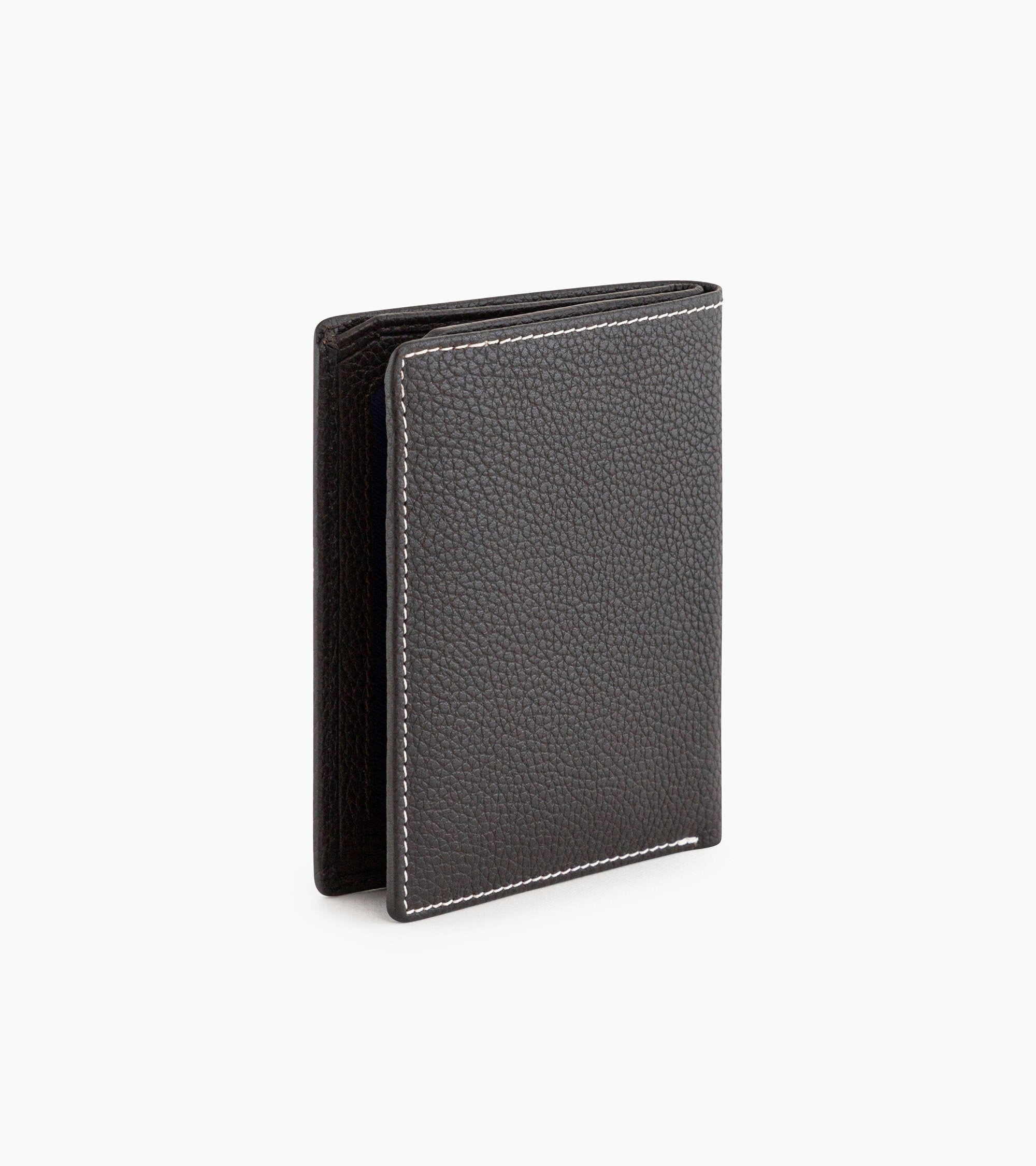 Charles medium-sized card holder in grained leather