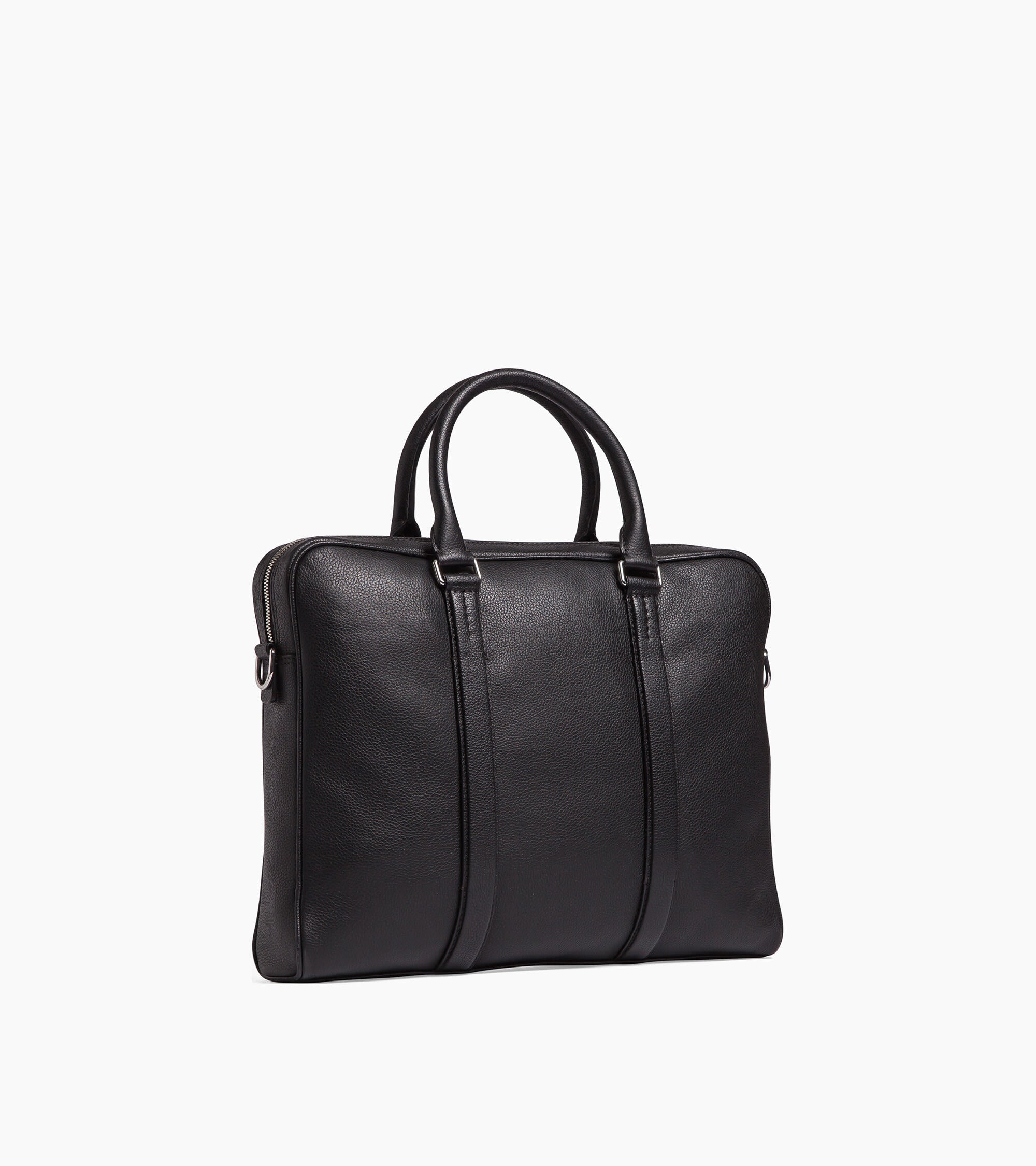 Charles slim, 14" briefcase in grained leather