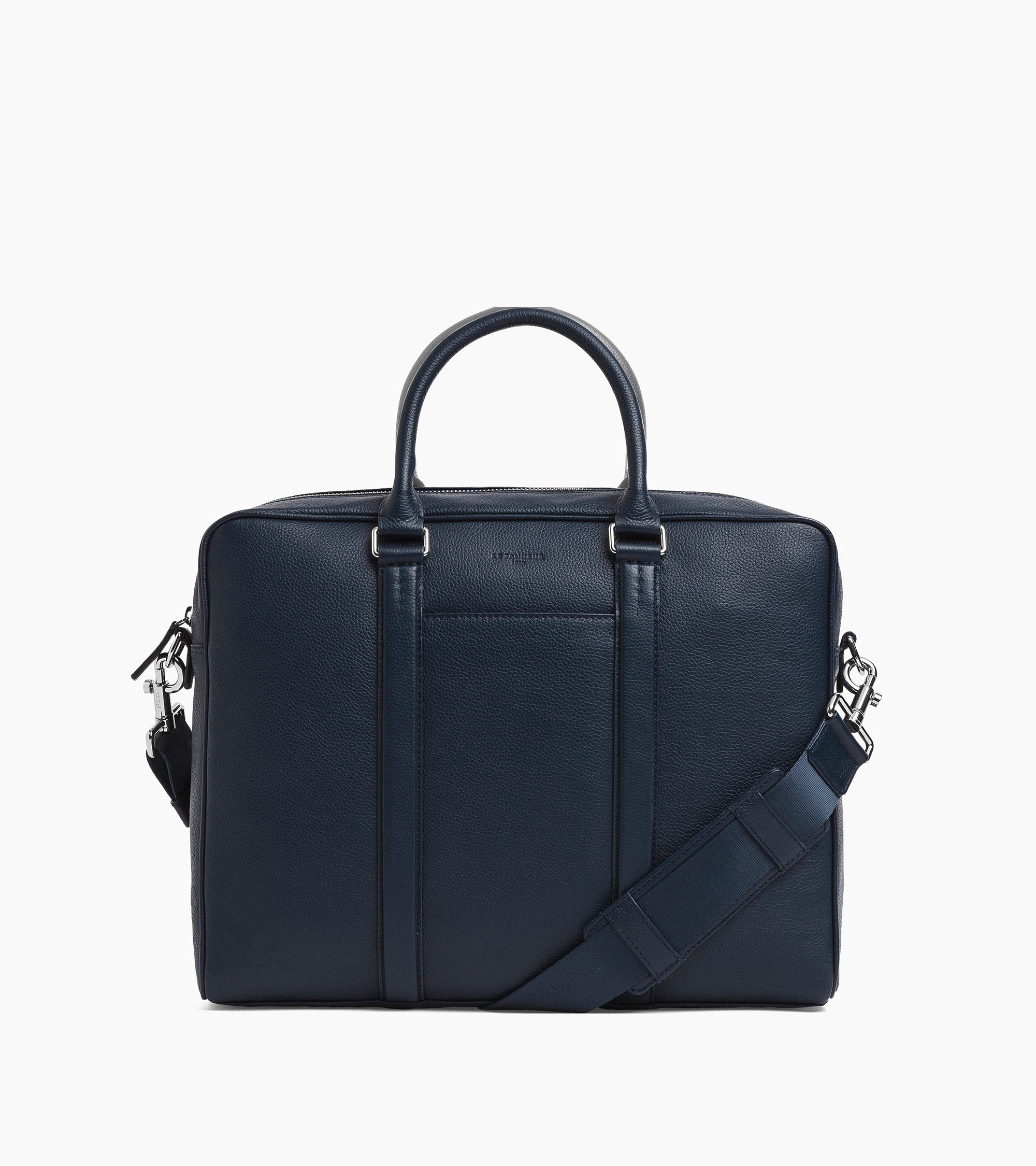 Charles 17" briefcase in grained leather