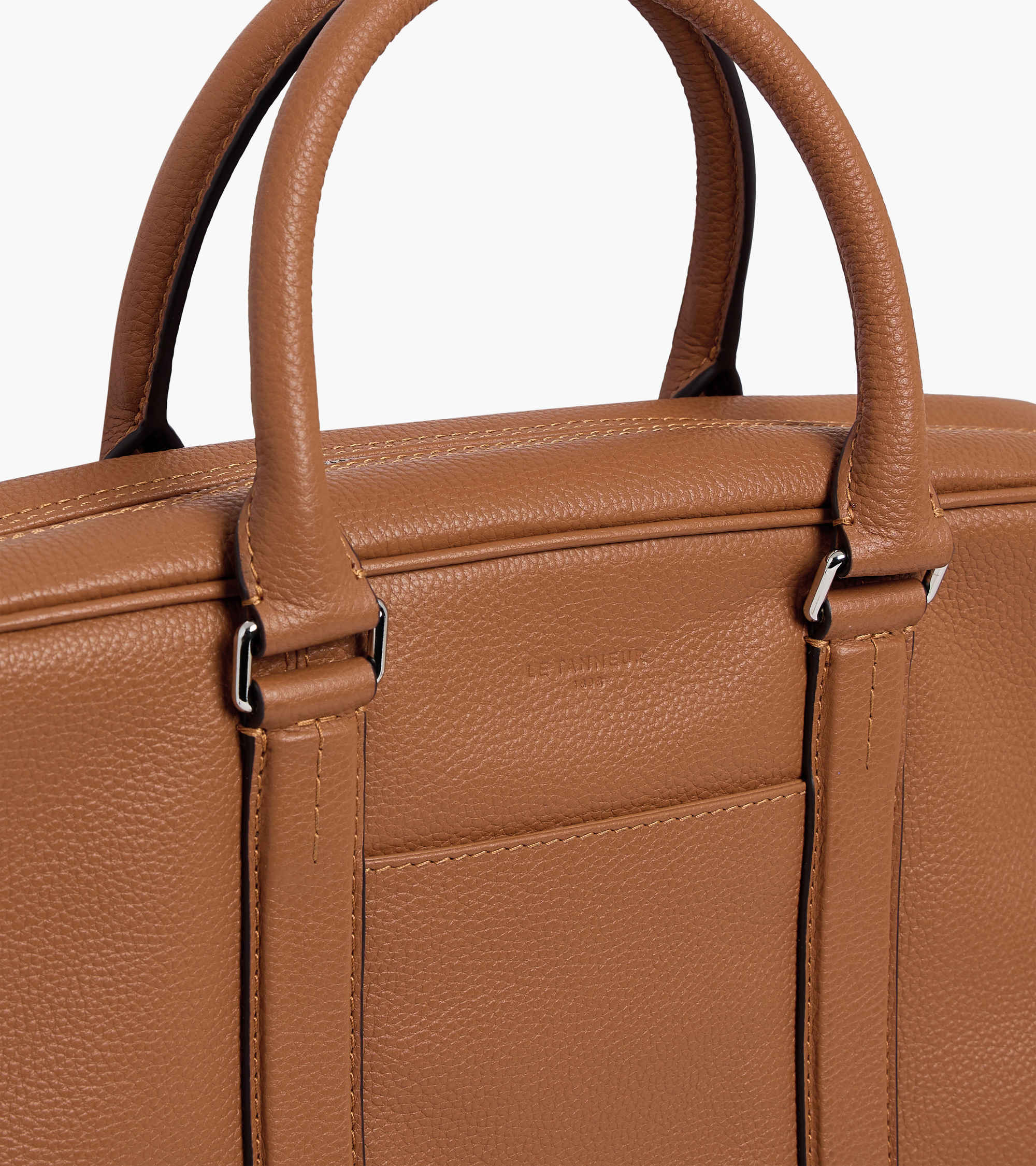 Charles 14" briefcase in grained leather