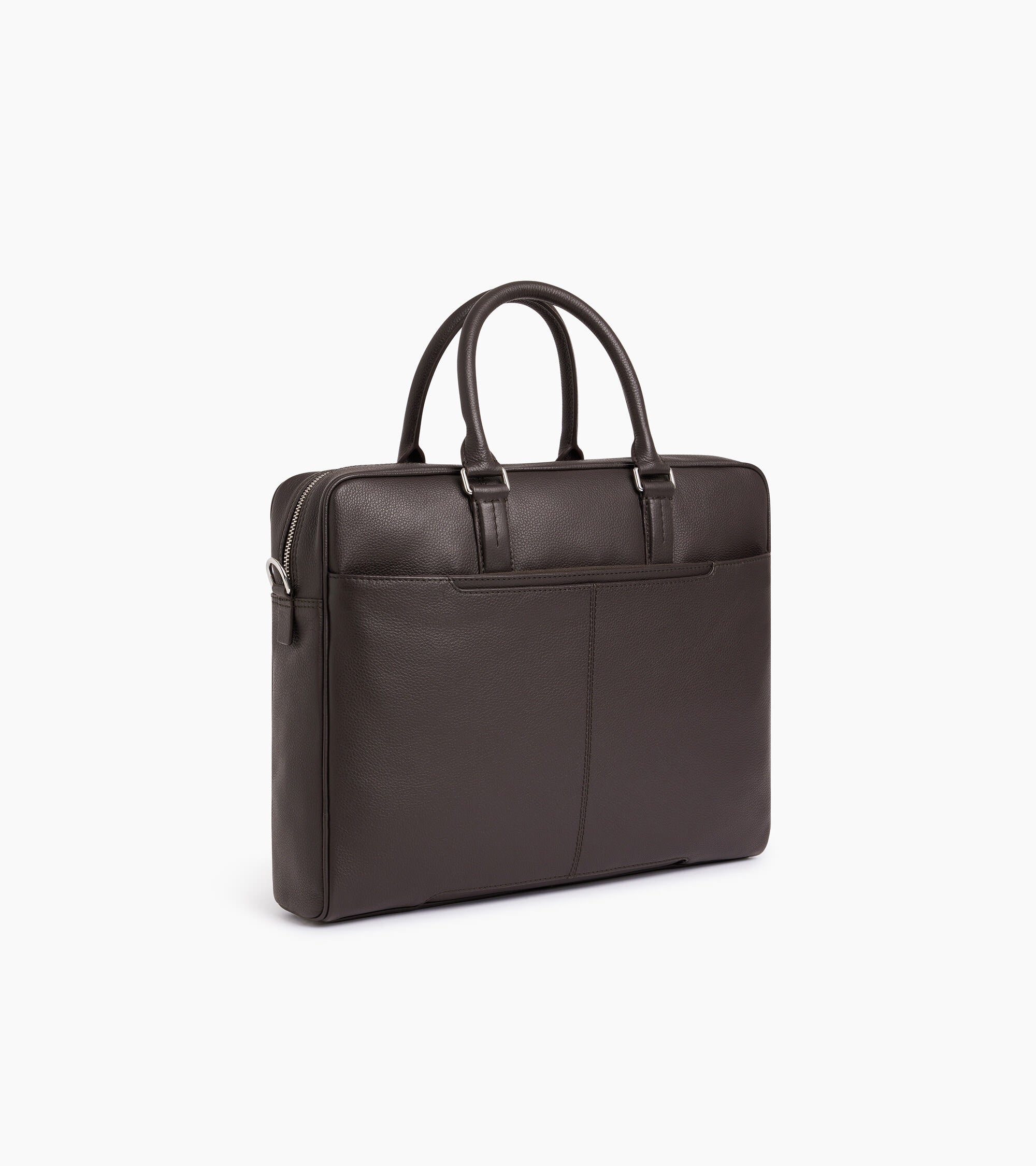 Charles 17" briefcase in grained leather