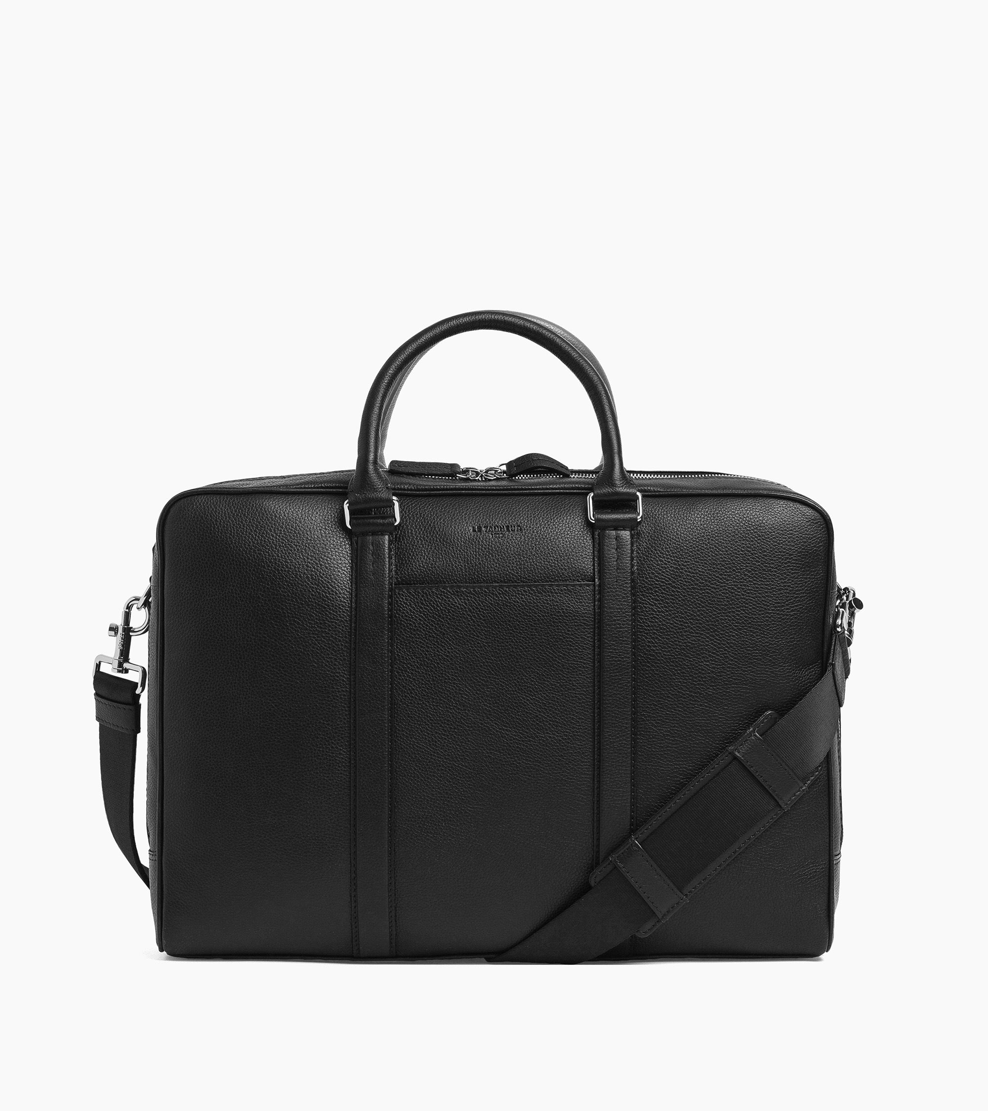 Charles 17" briefcase in grained leather