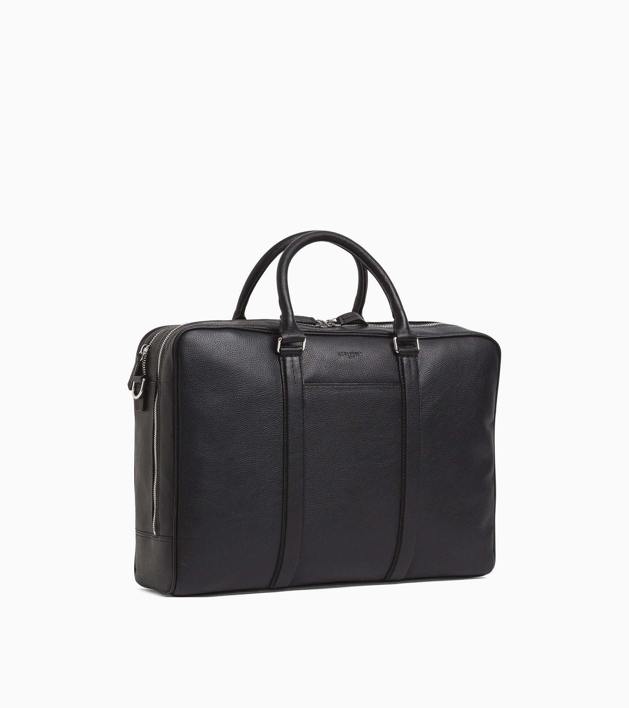 Charles 17" briefcase in grained leather
