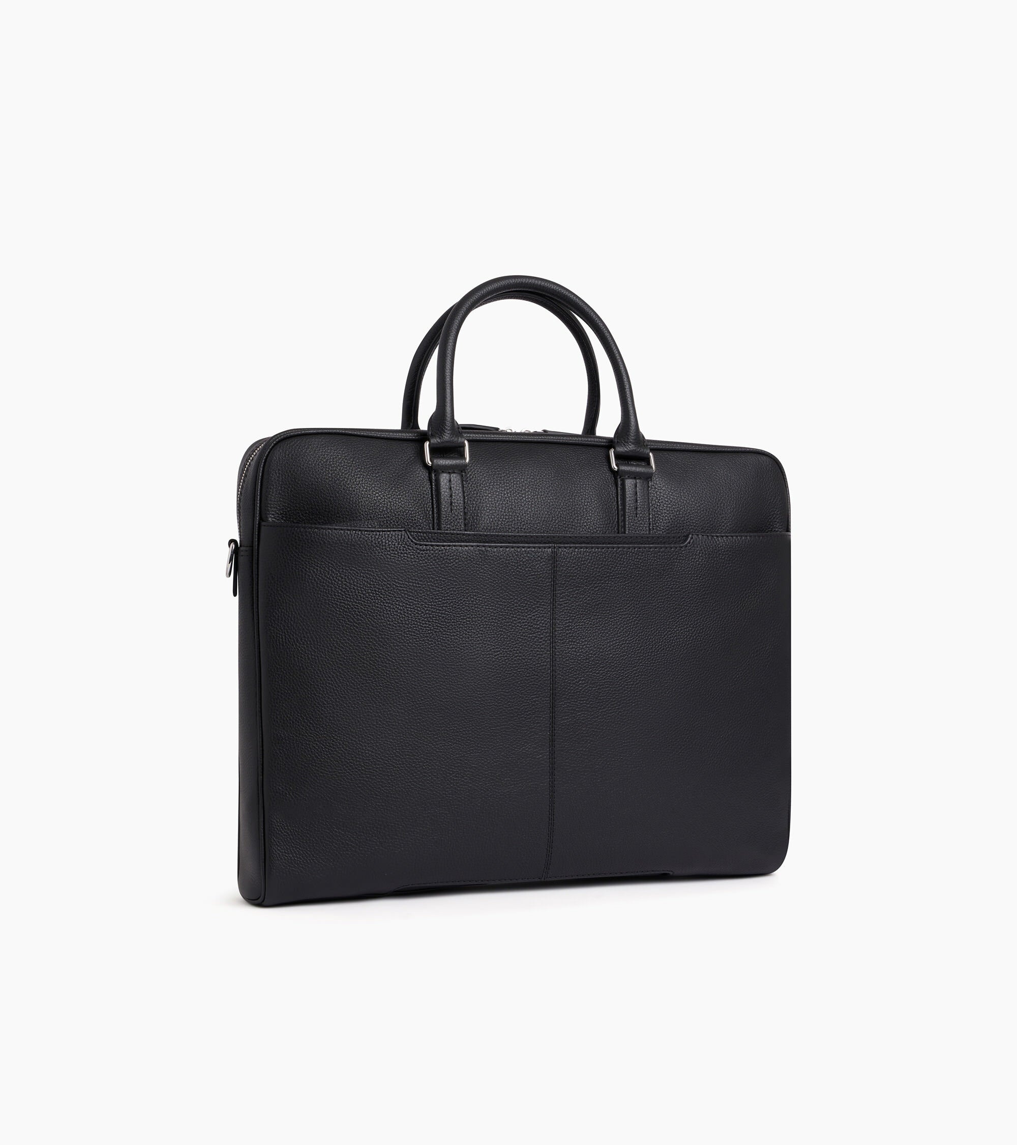Charles slim 17" briefcase in grained leather
