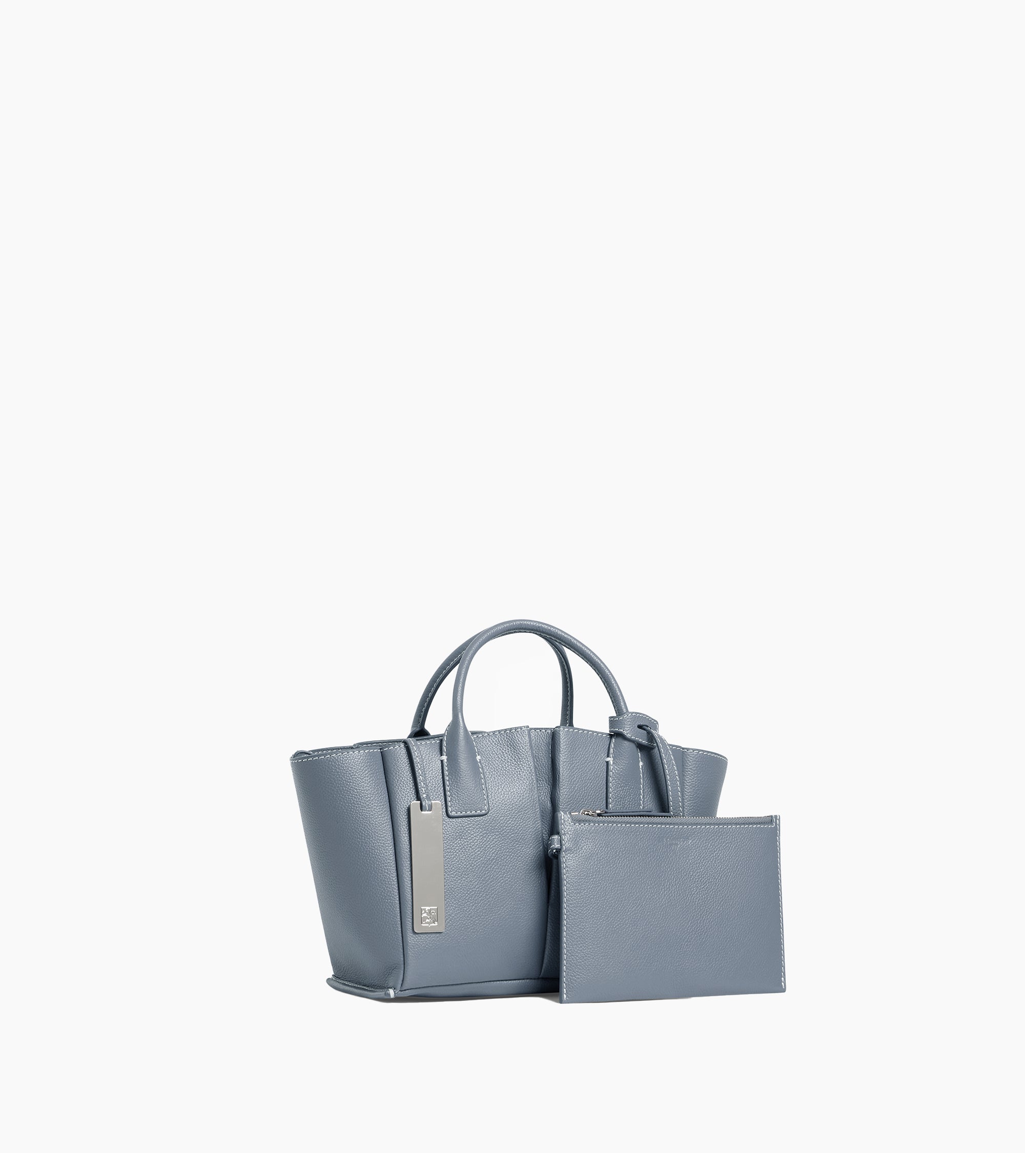 Elena small tote bag in grained leather