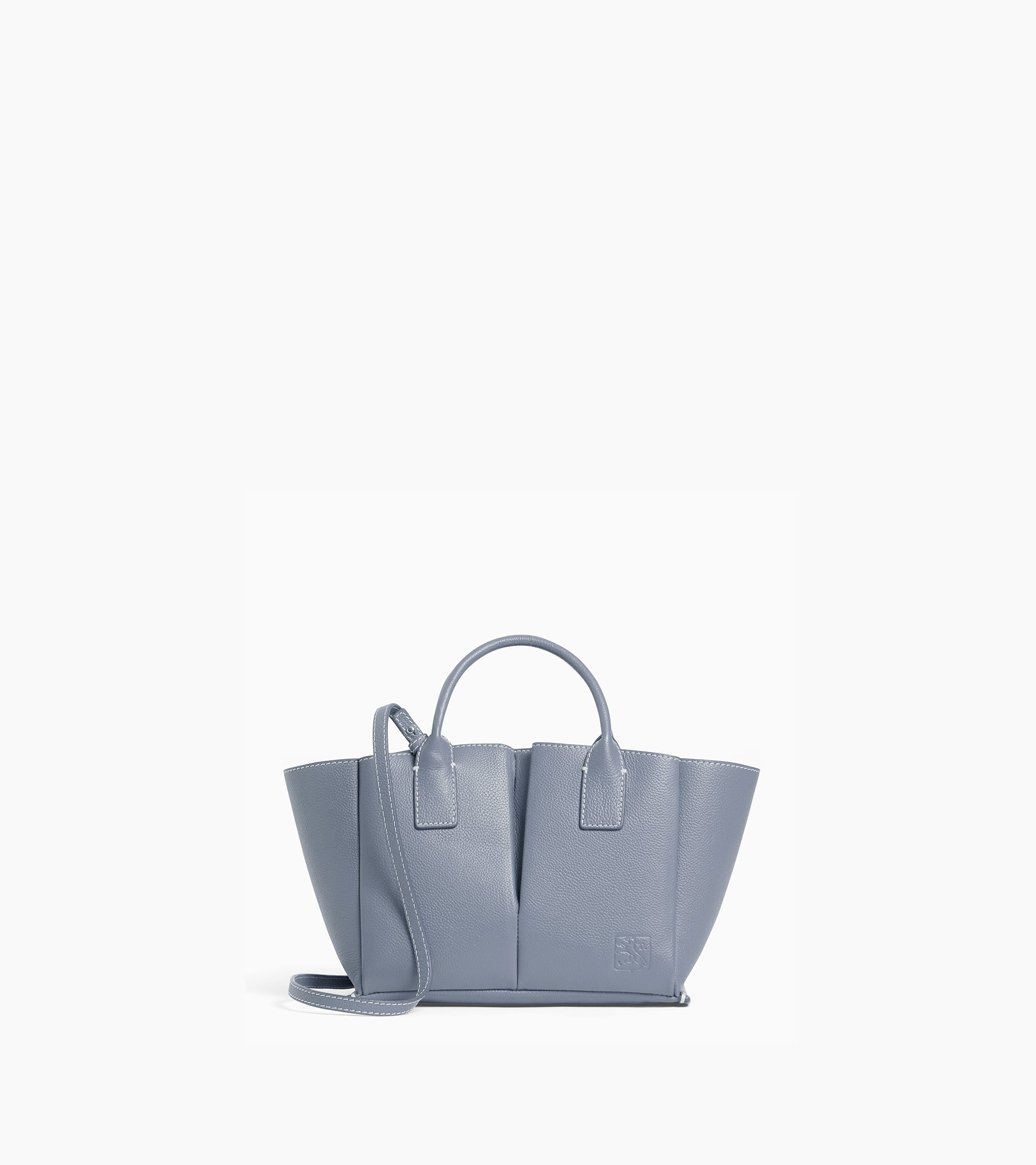 Elena small tote bag in grained leather