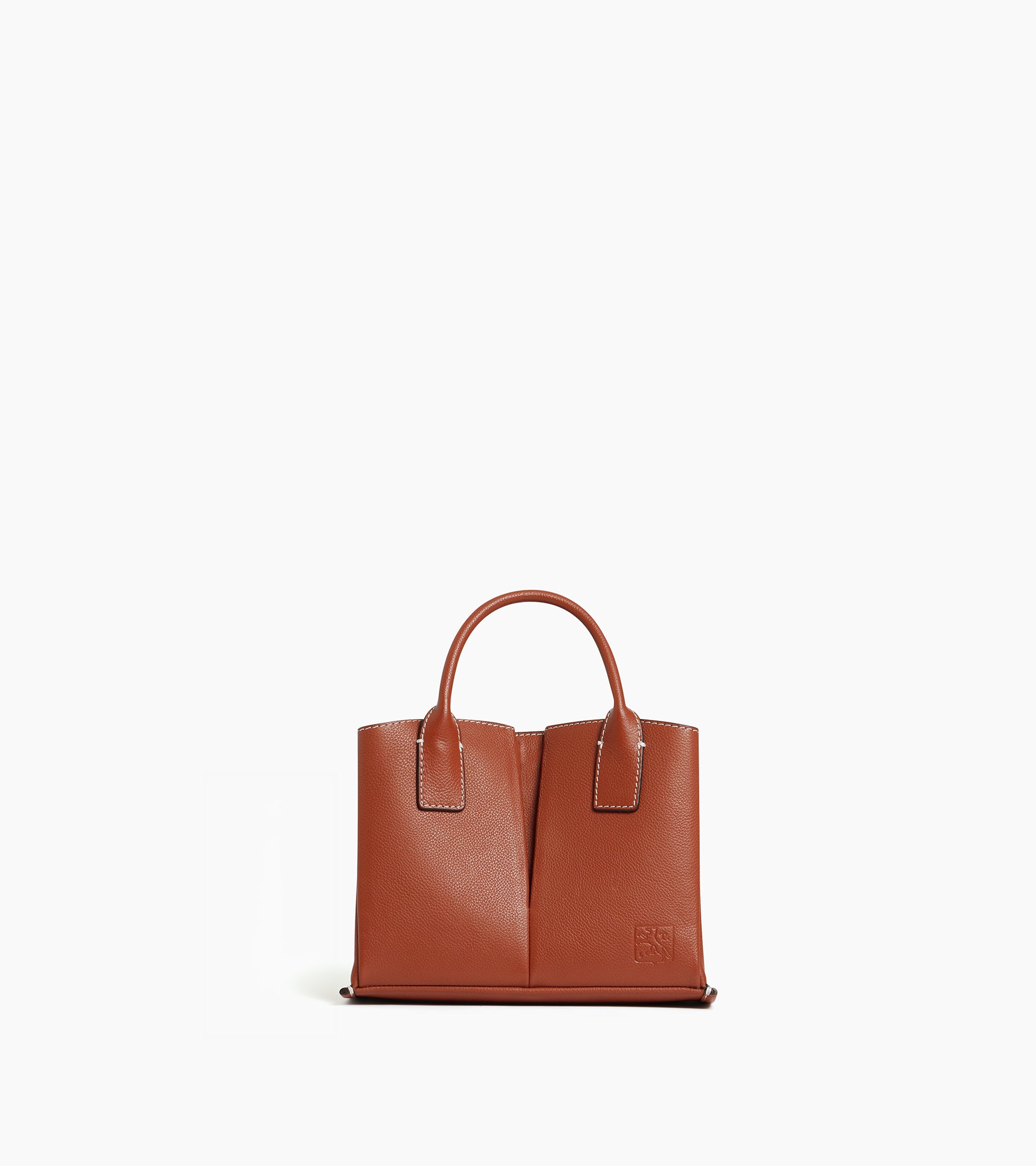 Elena small tote bag in grained leather