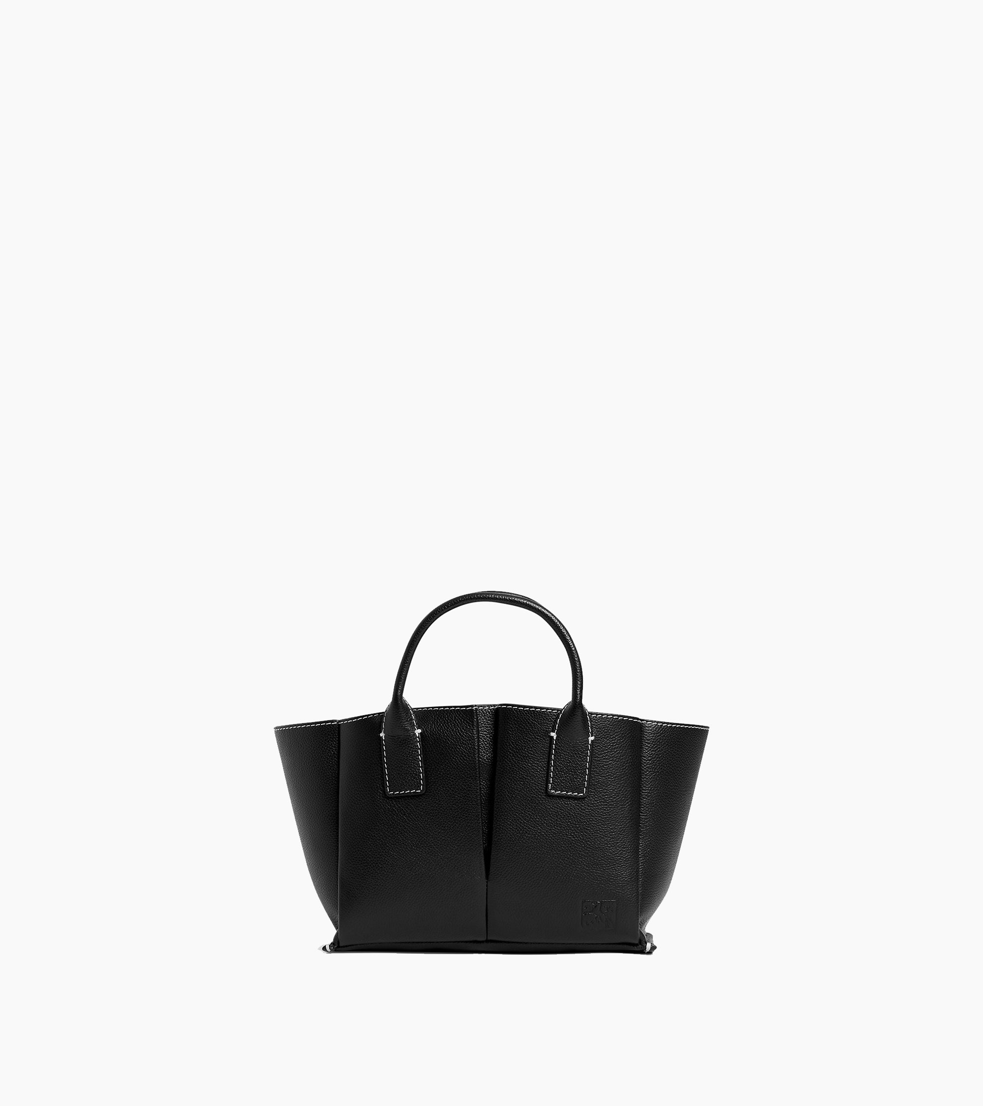 Elena small tote bag in grained leather