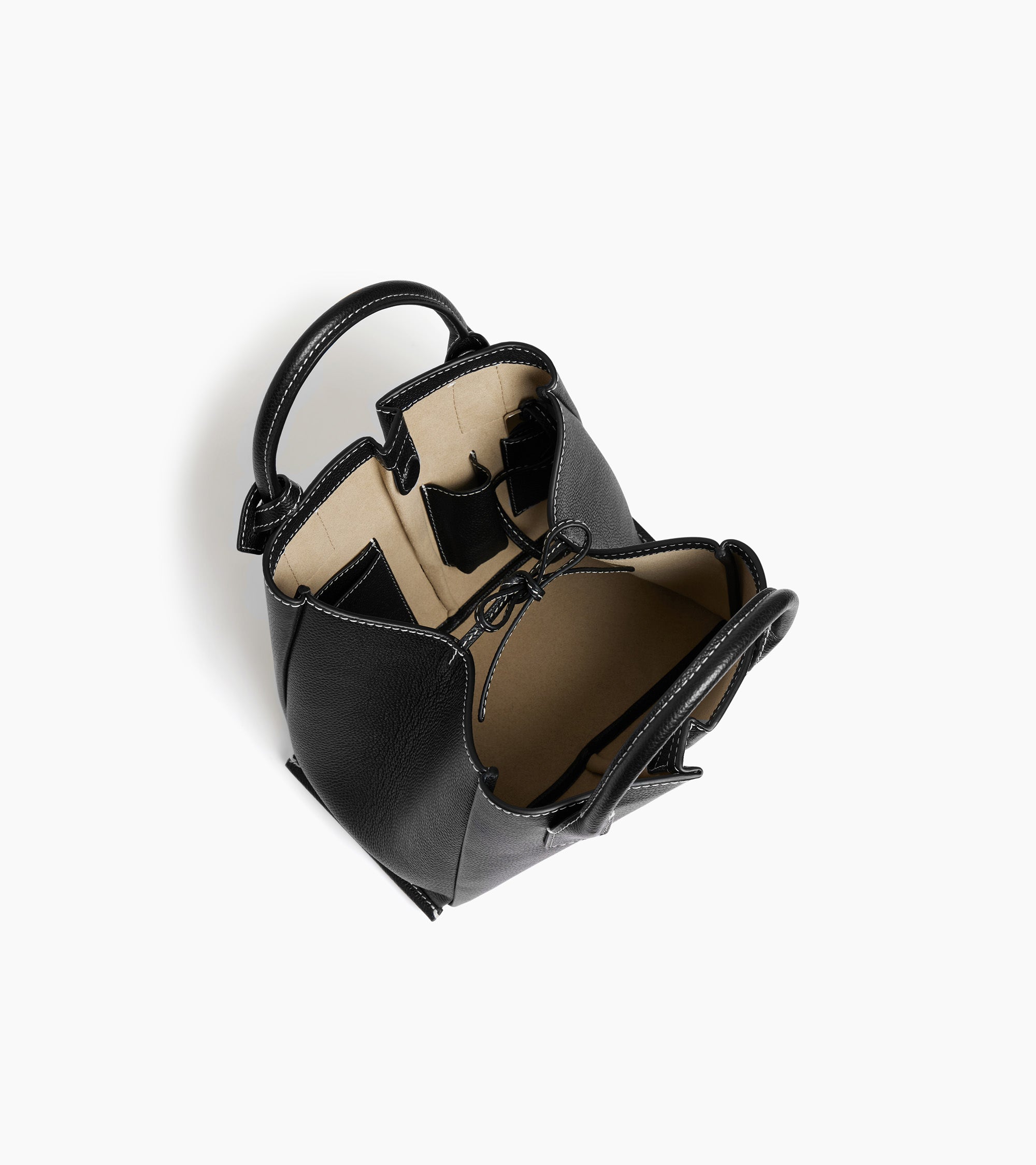 Elena small tote bag in grained leather