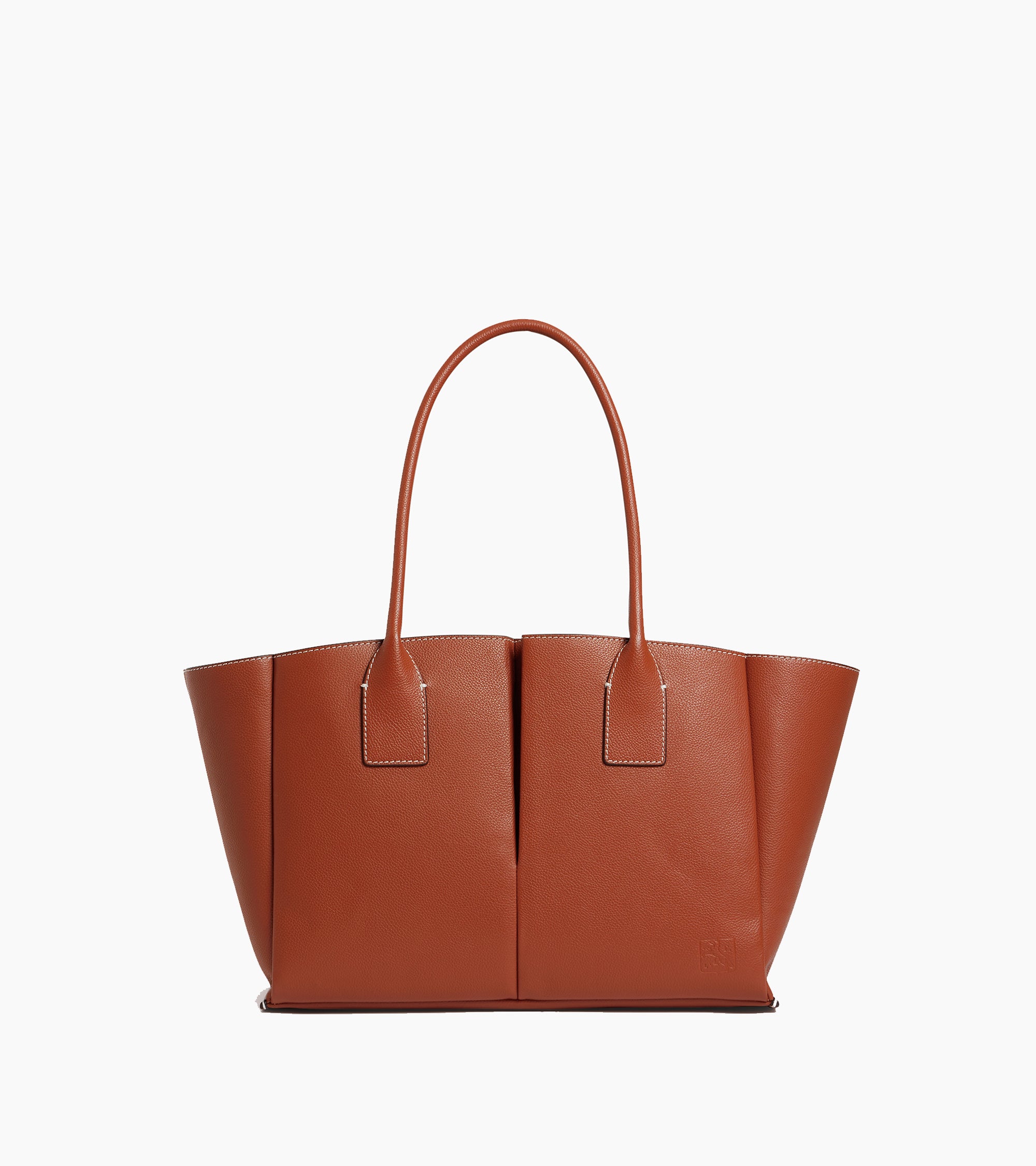 Elena large tote bag in grained leather