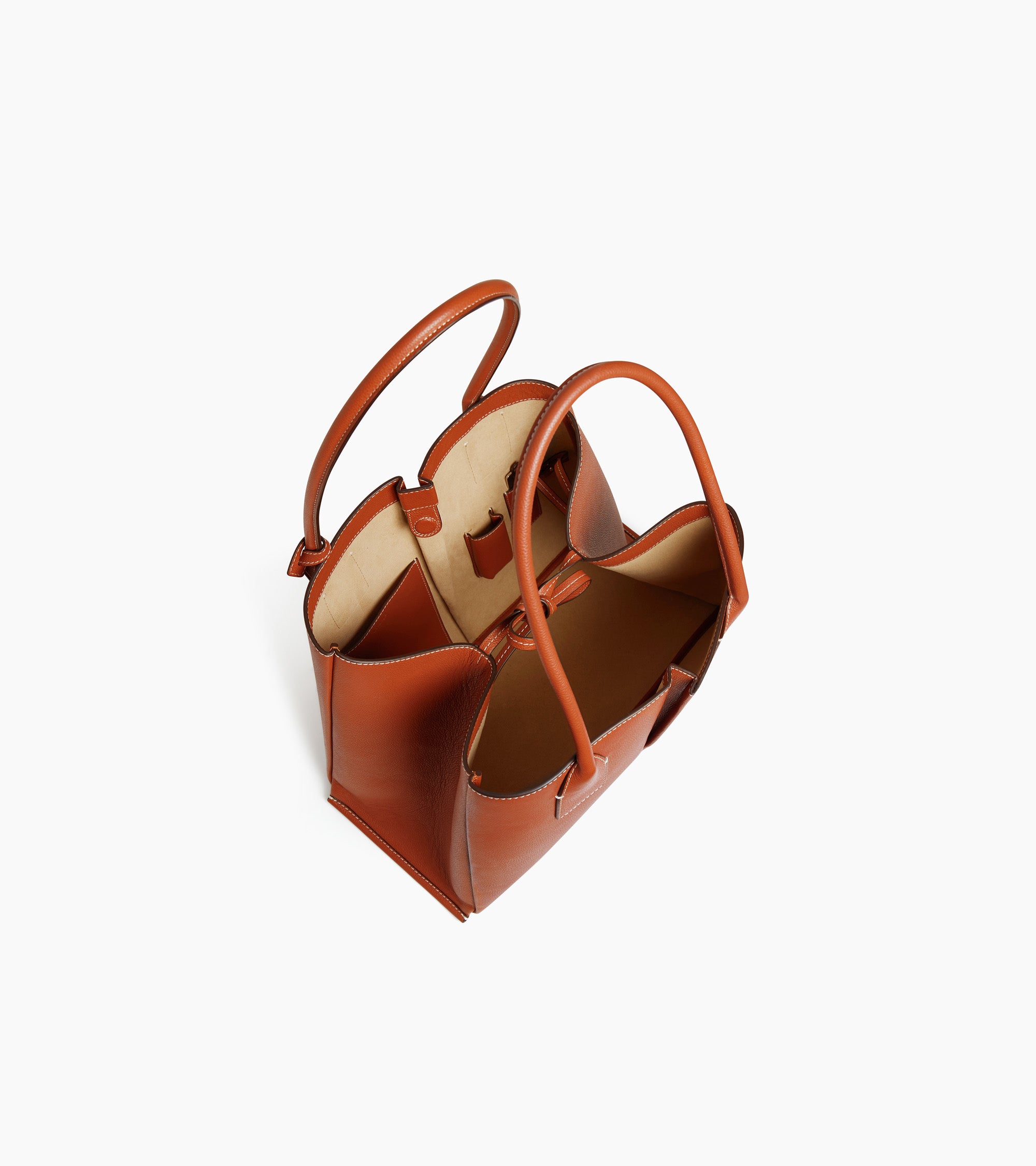 Elena large tote bag in grained leather