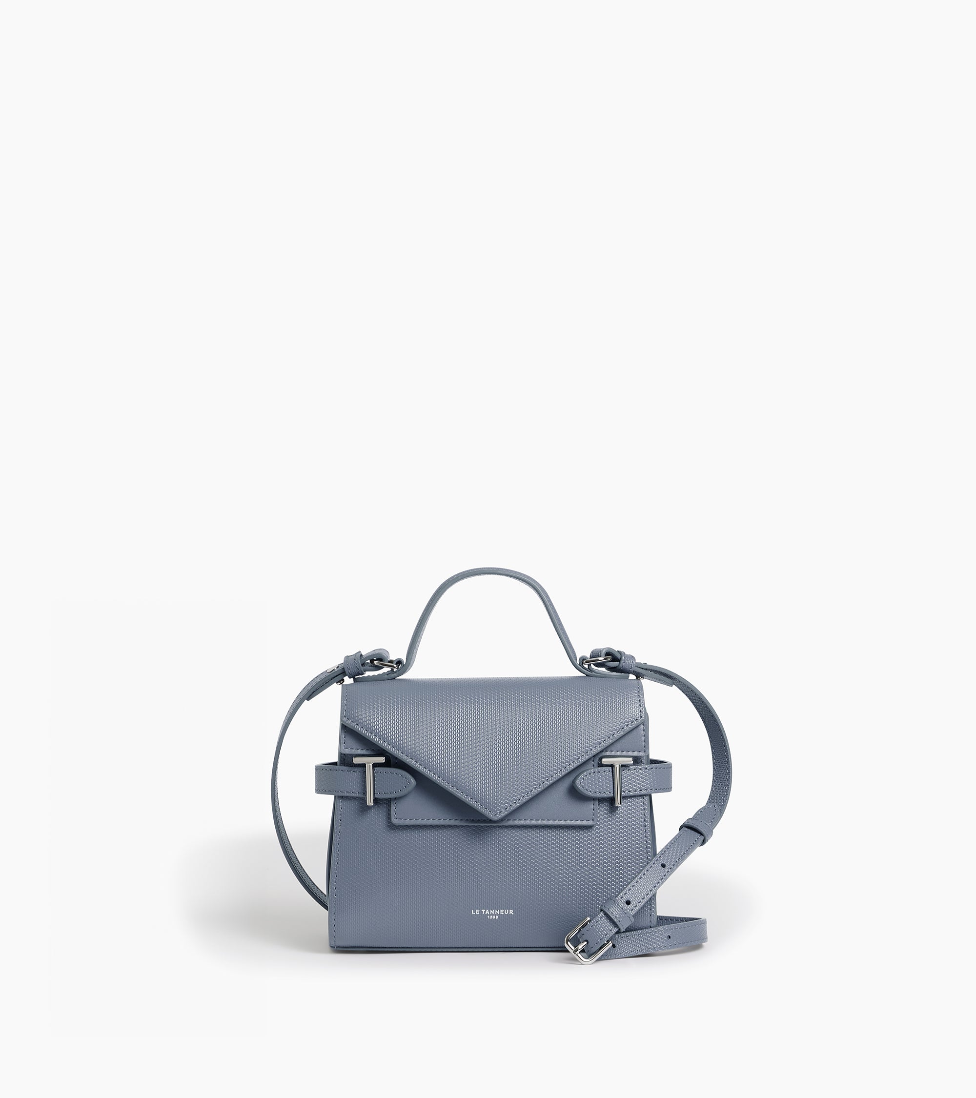 Emilie small double flap handbag in signature T leather