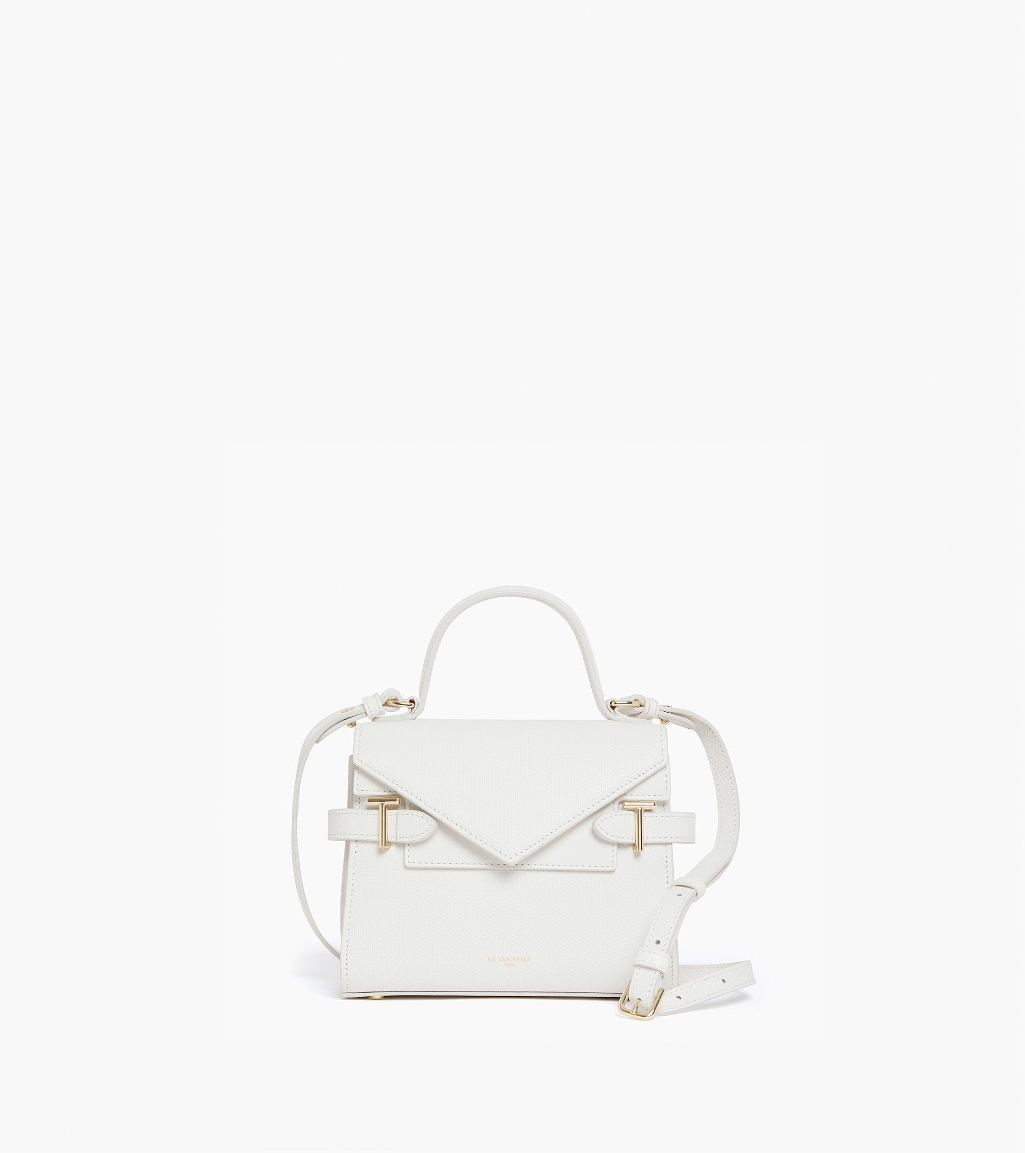 Emilie small double flap handbag in signature T leather