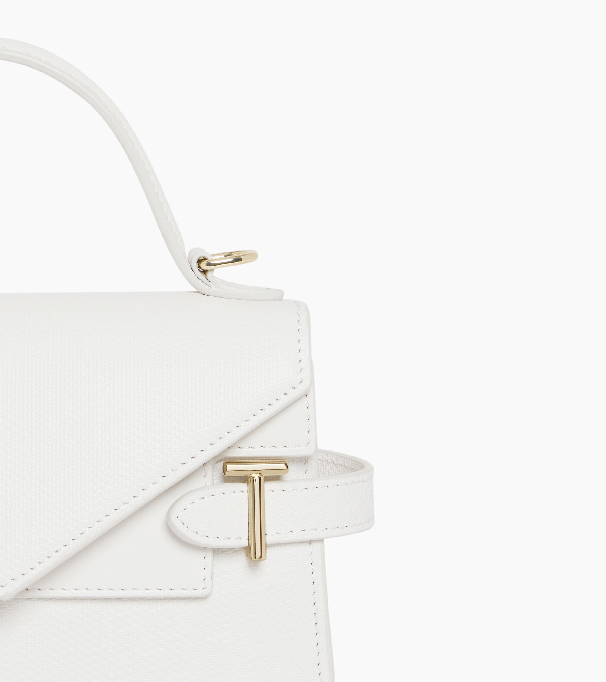 Emilie small double flap handbag in signature T leather