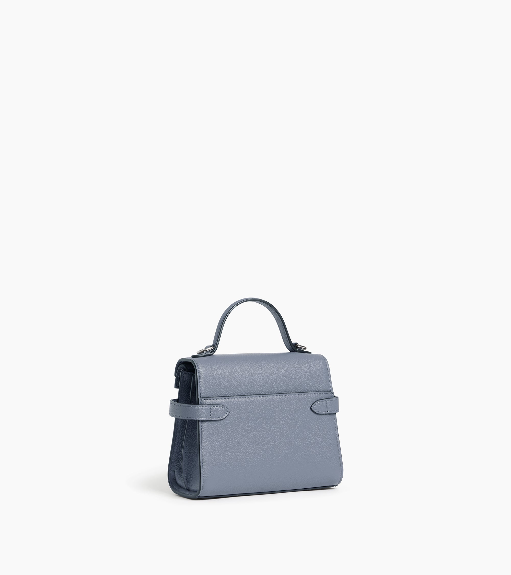 Emilie small handbag with double flap in grained leather