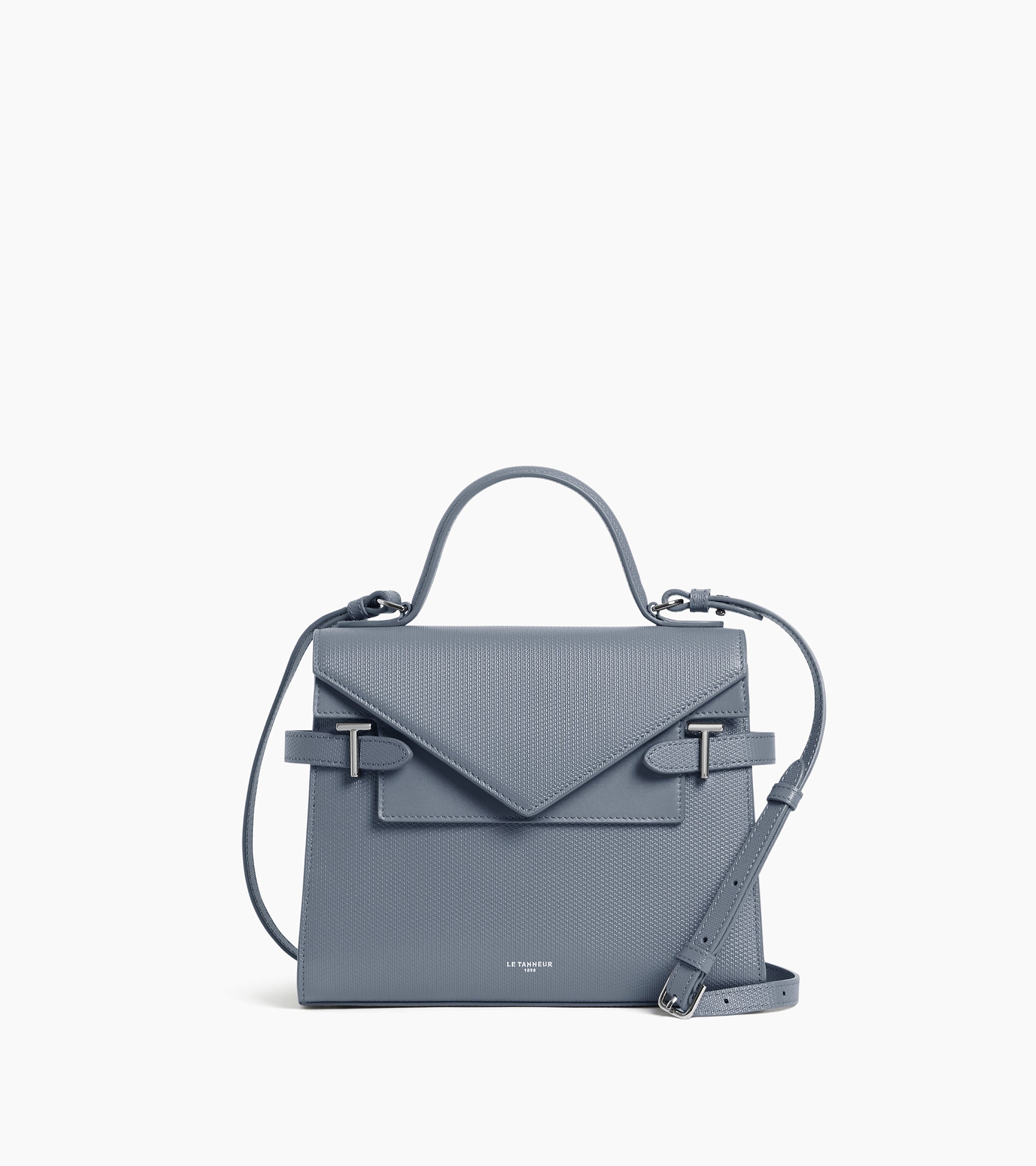 Emilie medium handbag with double flap in T-signature leather