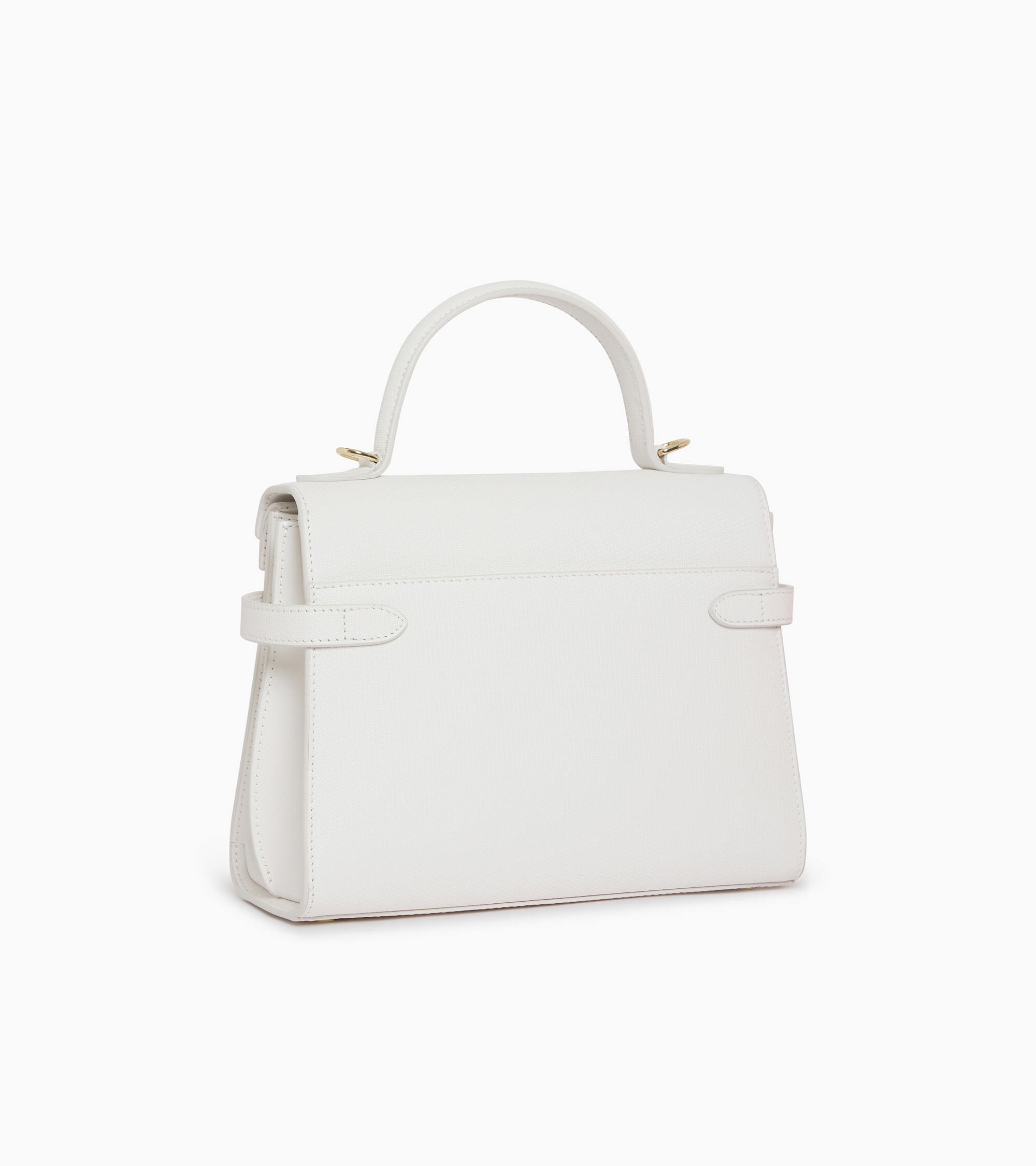 Emilie medium handbag with double flap in T-signature leather