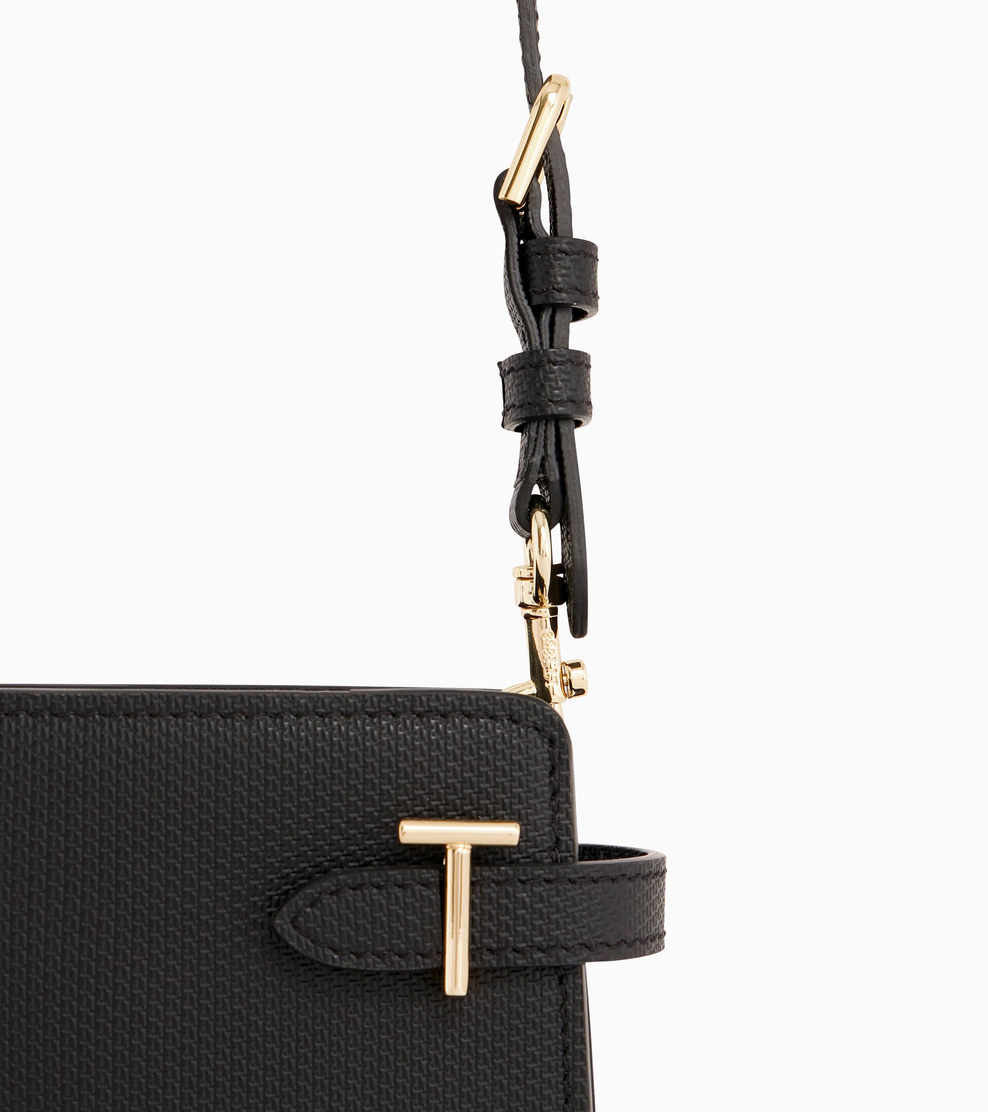 Emilie small shoulder bag in signature T leather