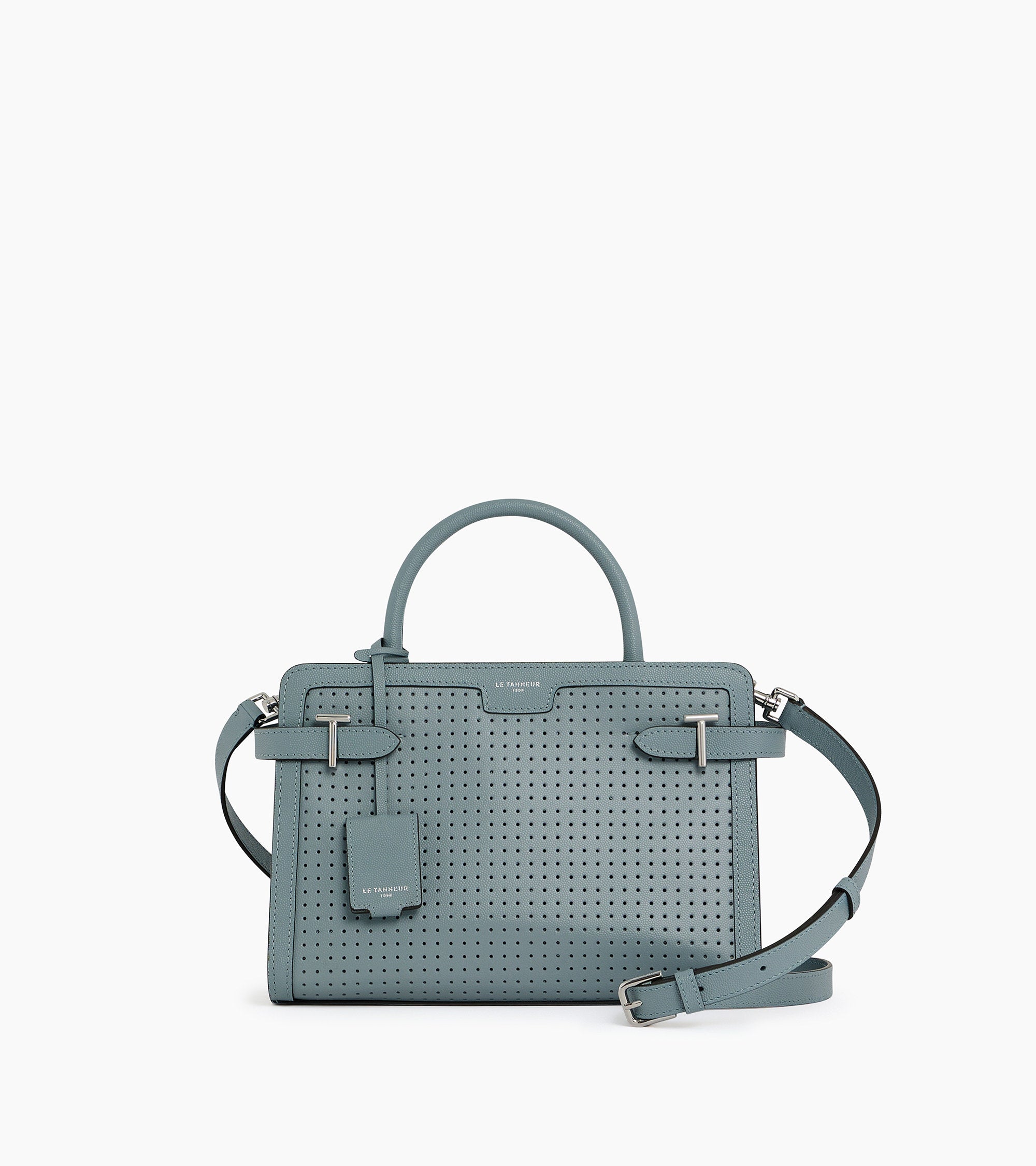 Emilie medium handbag in perforated caviar leather