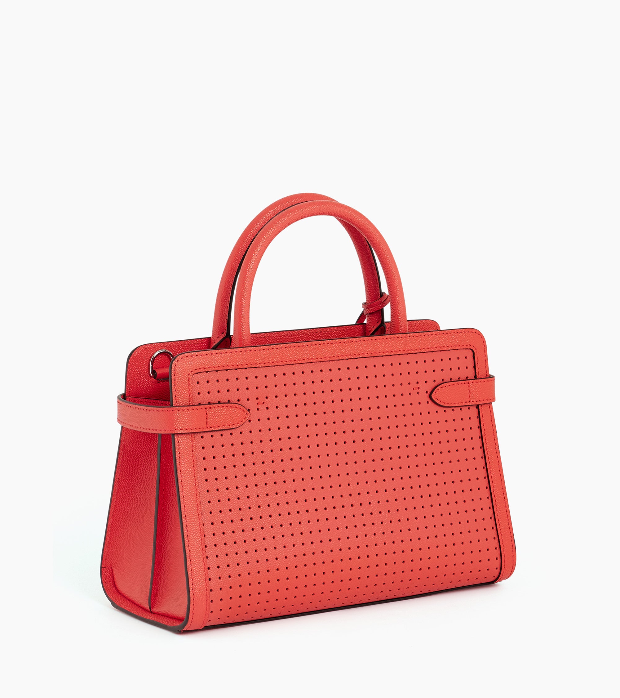 Emilie medium perforated handbag in caviar leather