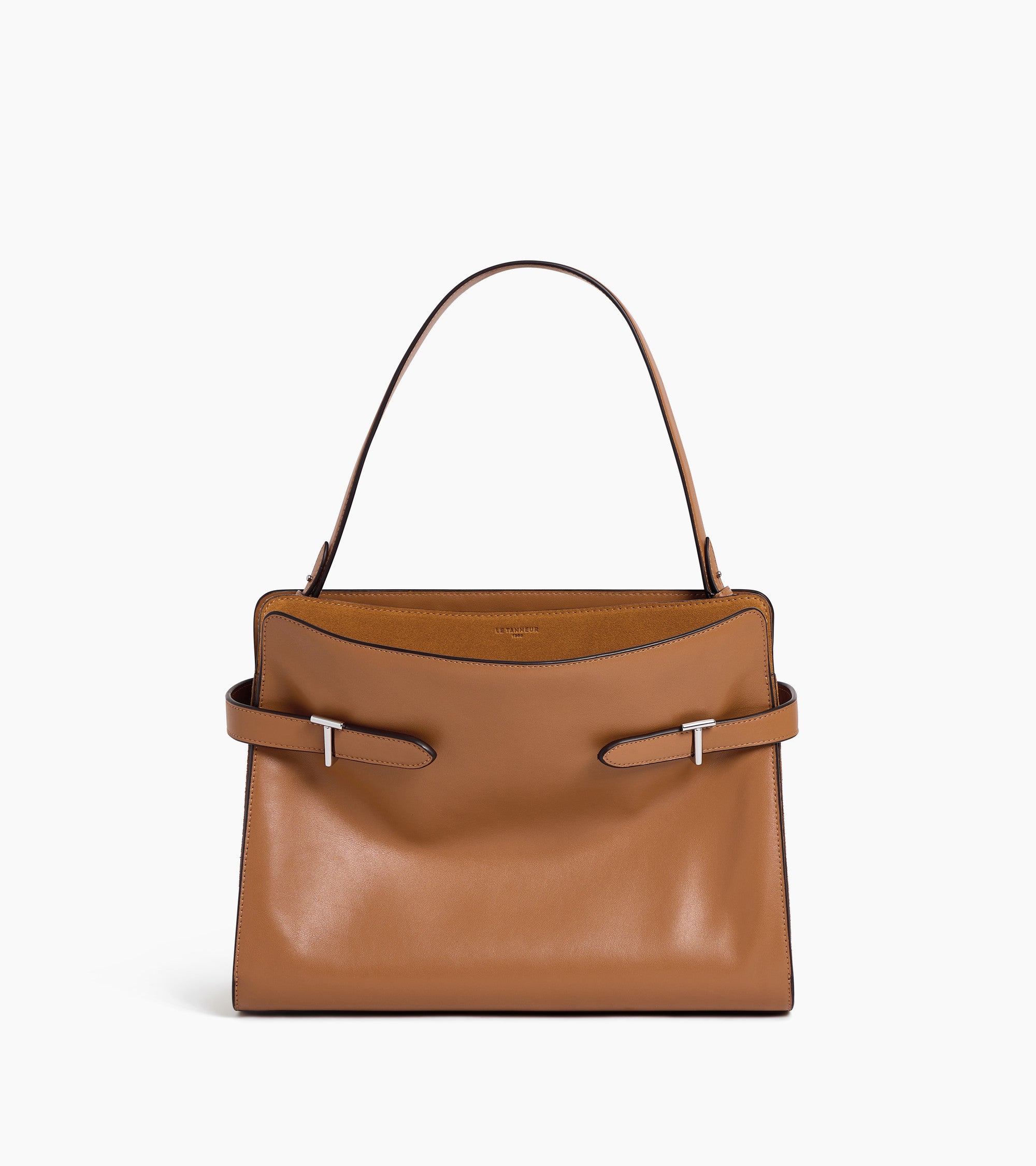 Emie large shoulderbag in smooth leather and nubuck