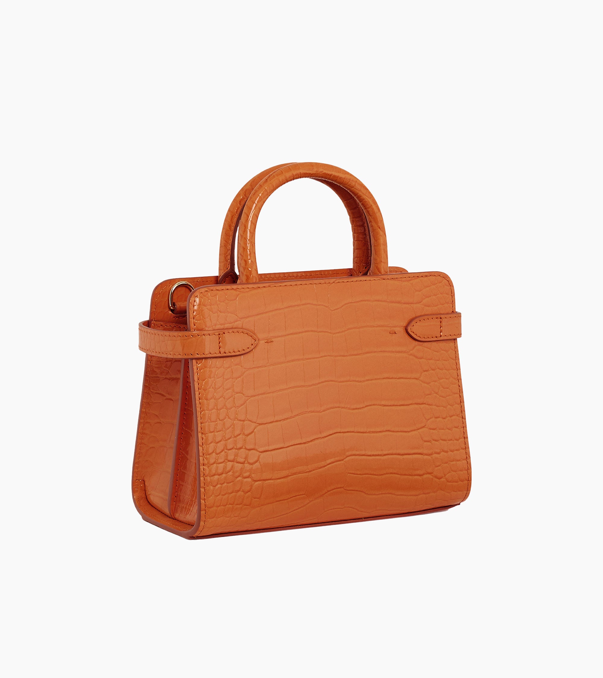 Emilie small handbag in crocodile-embossed leather