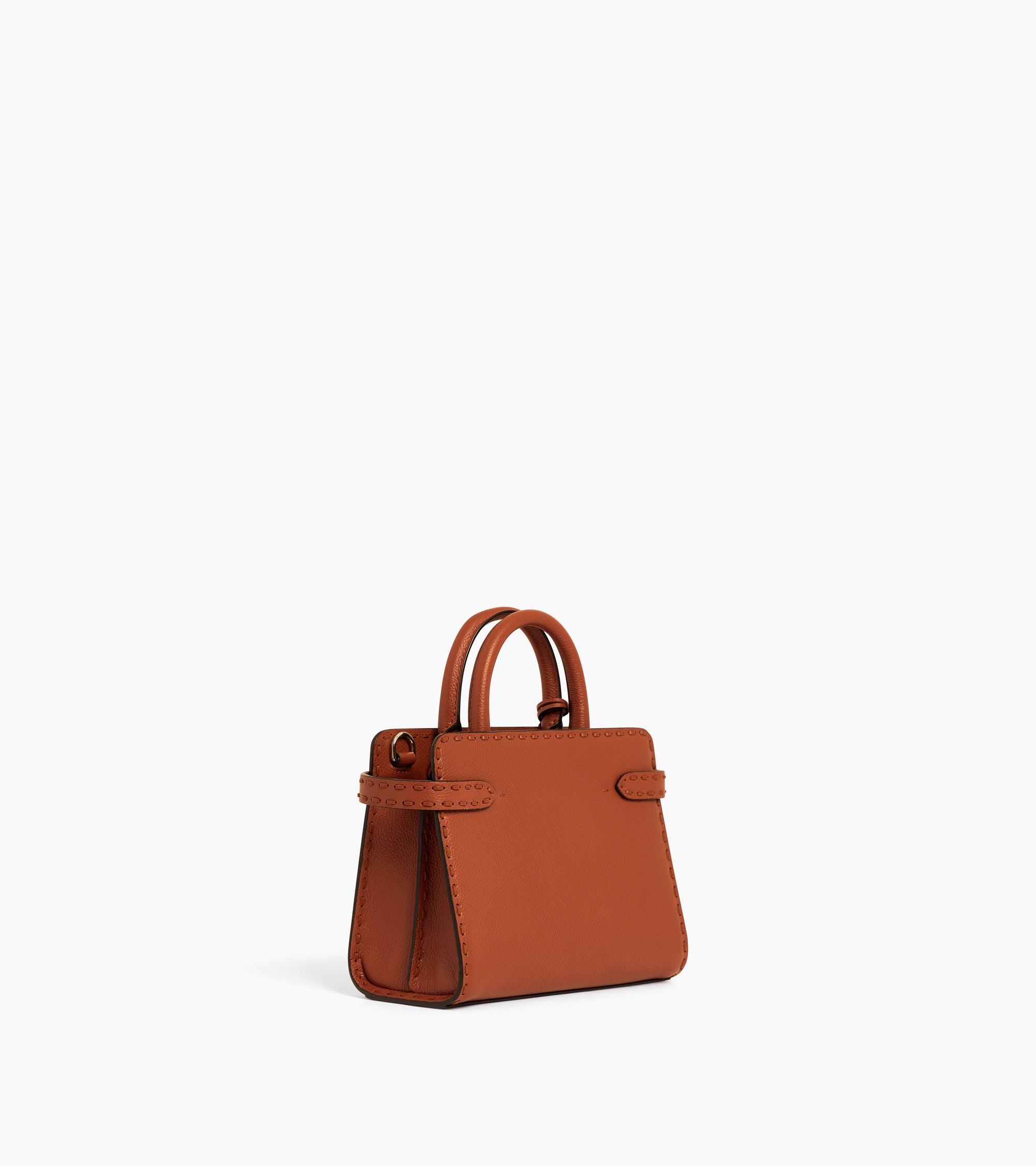 Small Emilie handbag in grained and smooth leather