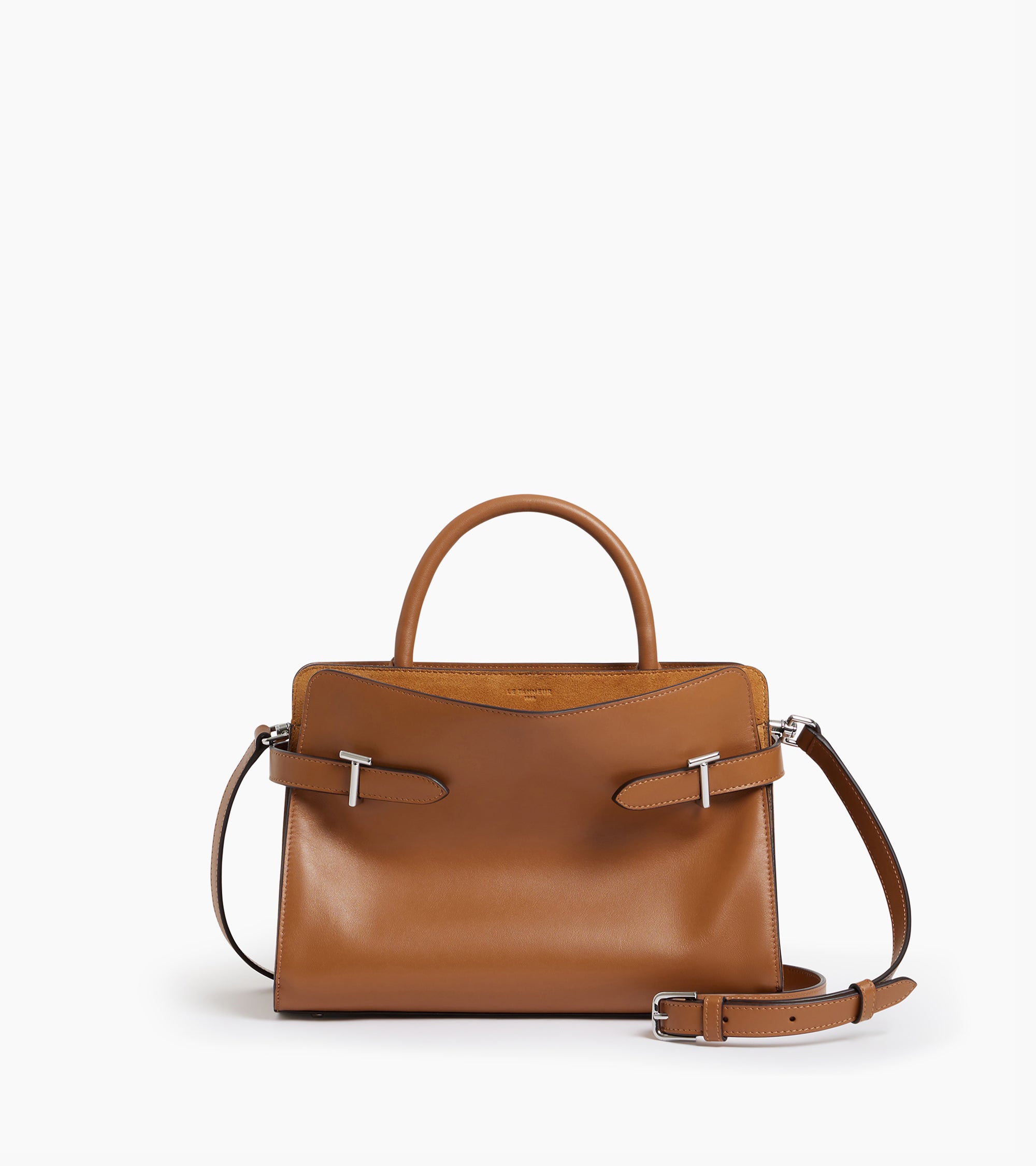 Emie medium handbag in smooth leather and nubuck